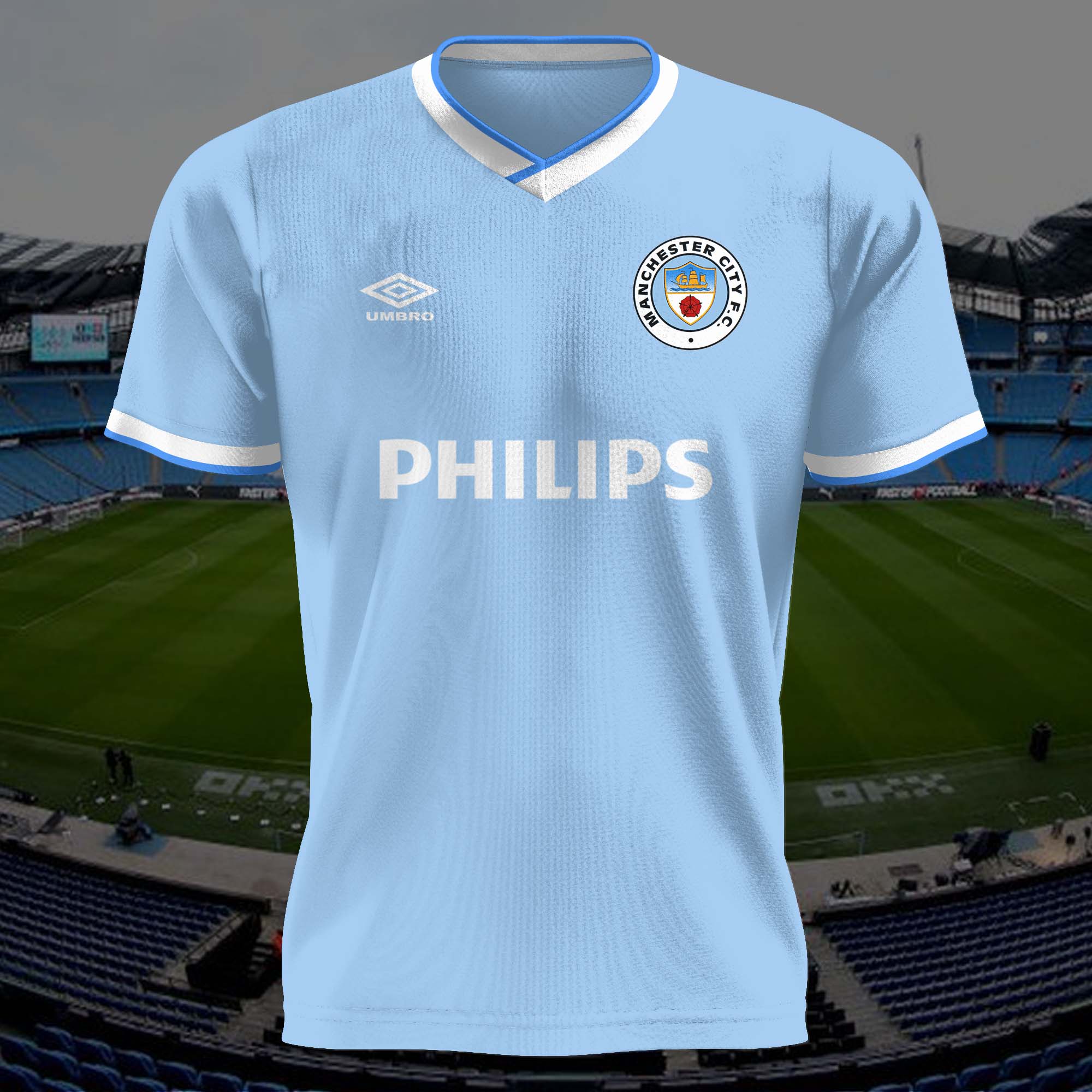 Manchester City 1986-87 Home Kit Retro Shirt PT57228