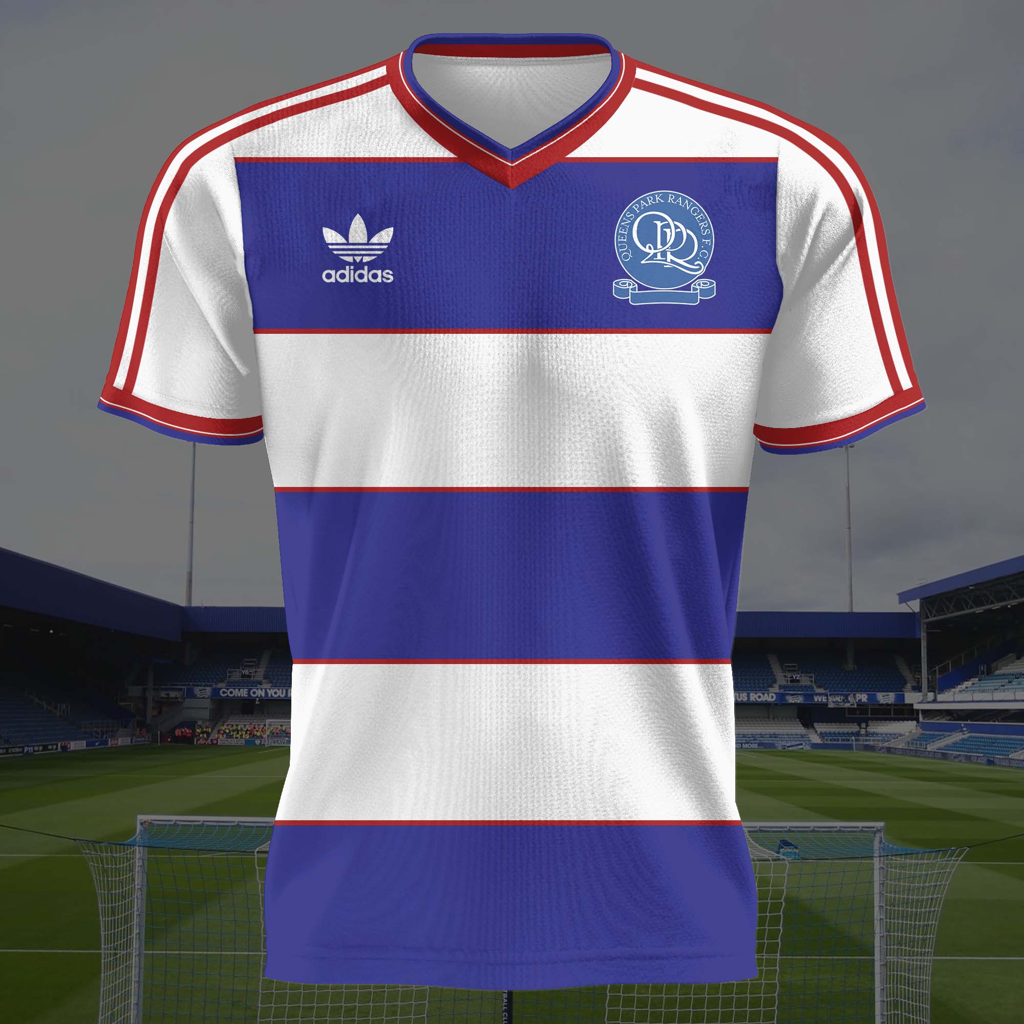 Queens Park Rangers 1986-87 Home Kit Retro Shirt PT57234
