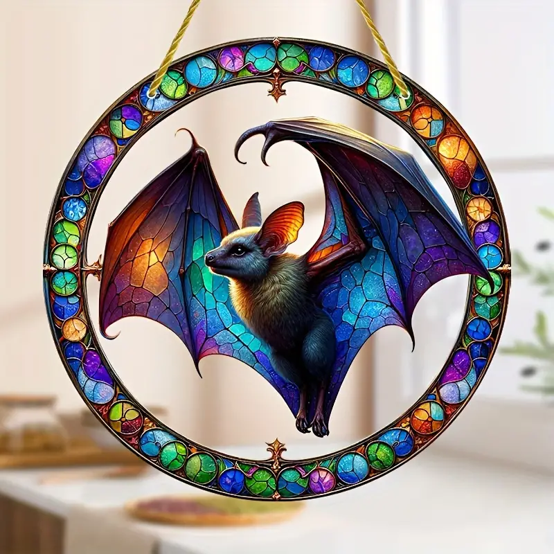 Bat Colorful Acrylic Window Decor
