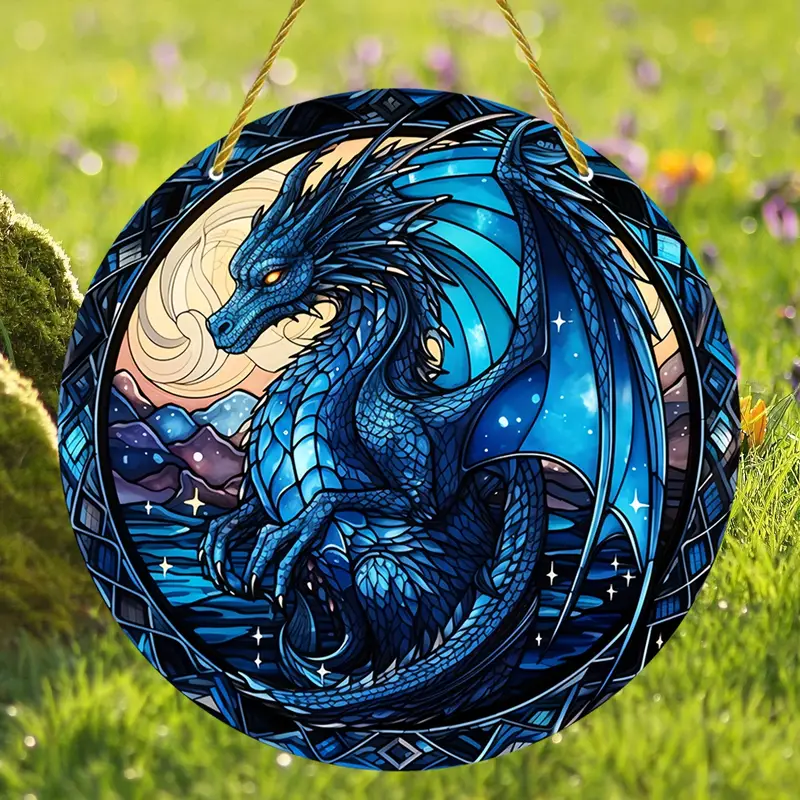 Blue Beautiful Dragon Magic  Acrylic Window