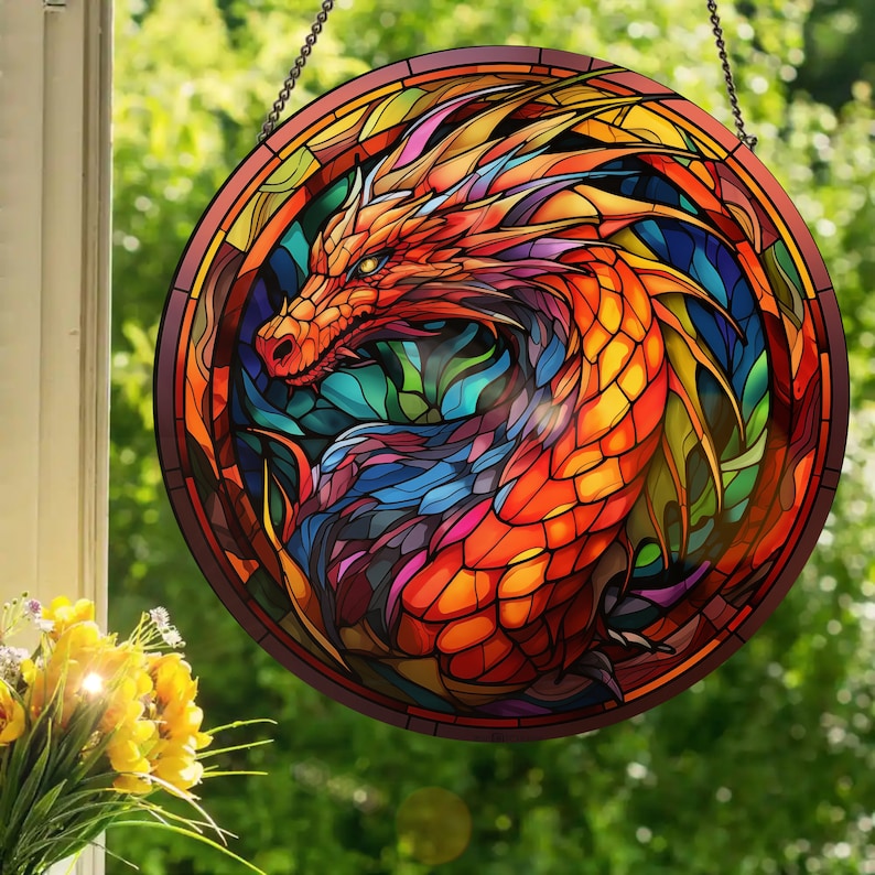 Rainbow Dragon Magic  Acrylic Window