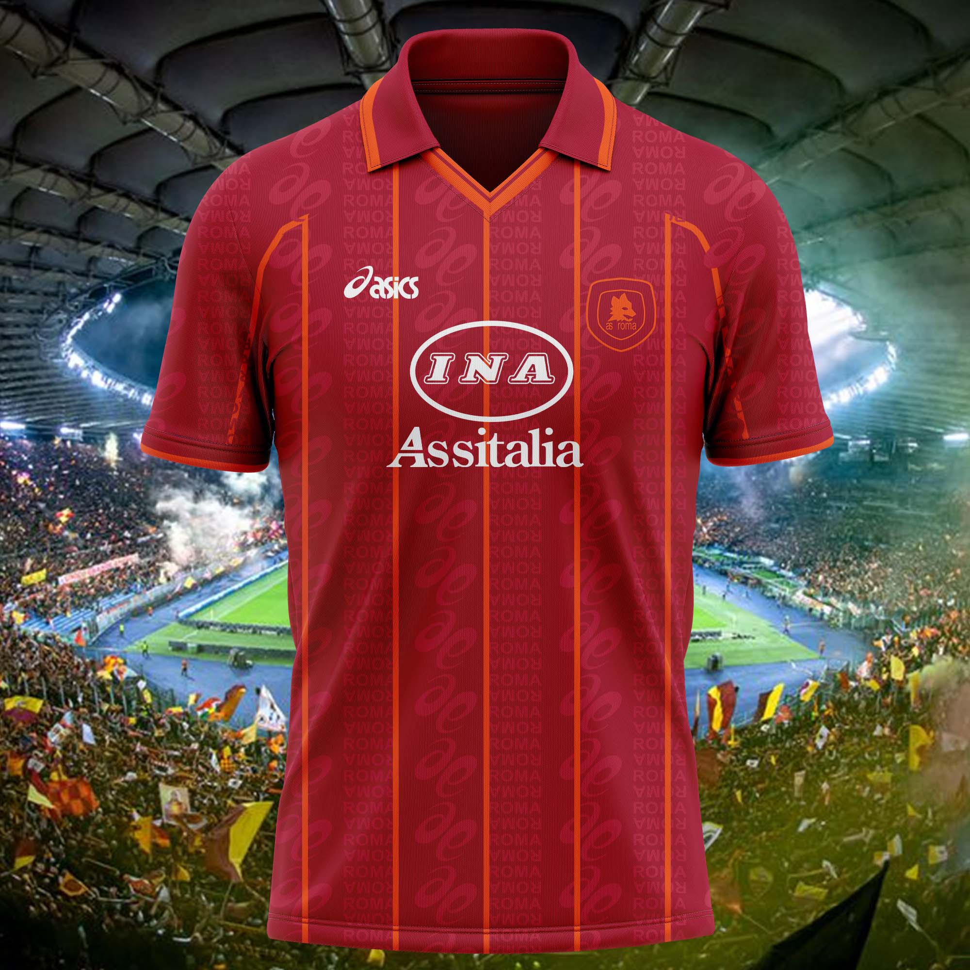 AS Roma 1996-97 Home Kit Retro Shirt PT57260