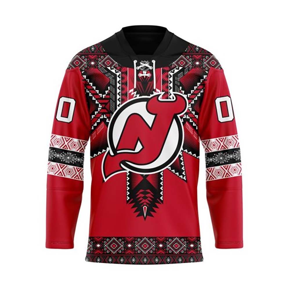 New Jersey Devils Personalized NHL Jersey Style Hoodie PT56937