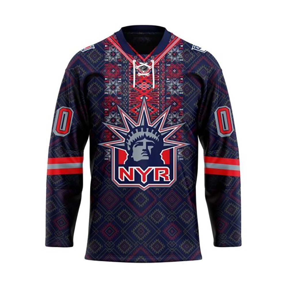 New York Rangers Personalized NHL Jersey Style Hoodie PT56939