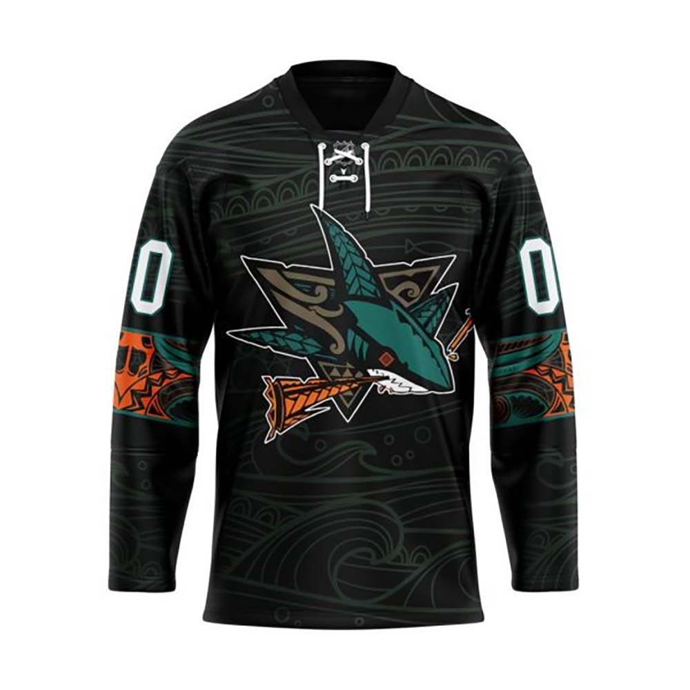 San Jose Sharks Personalized NHL Jersey Style Hoodie PT56943