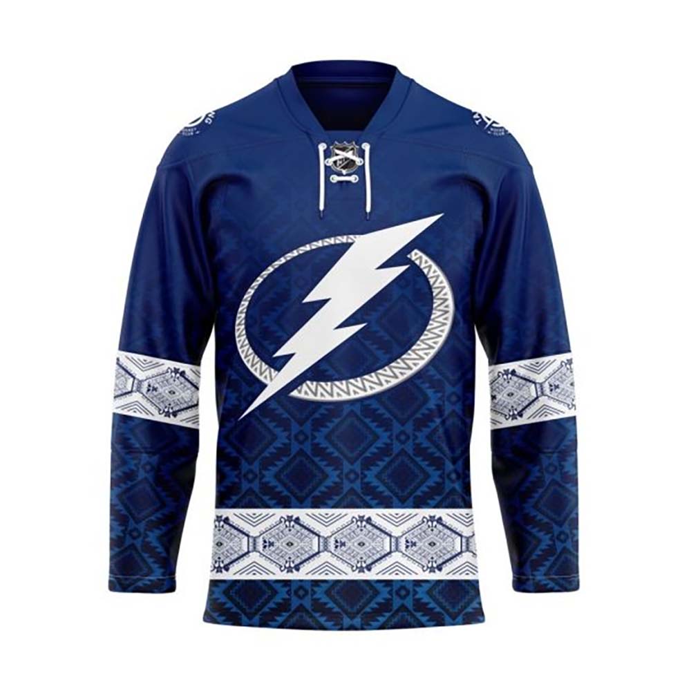 Tampa Bay Lightning Personalized NHL Jersey Style Hoodie PT56945