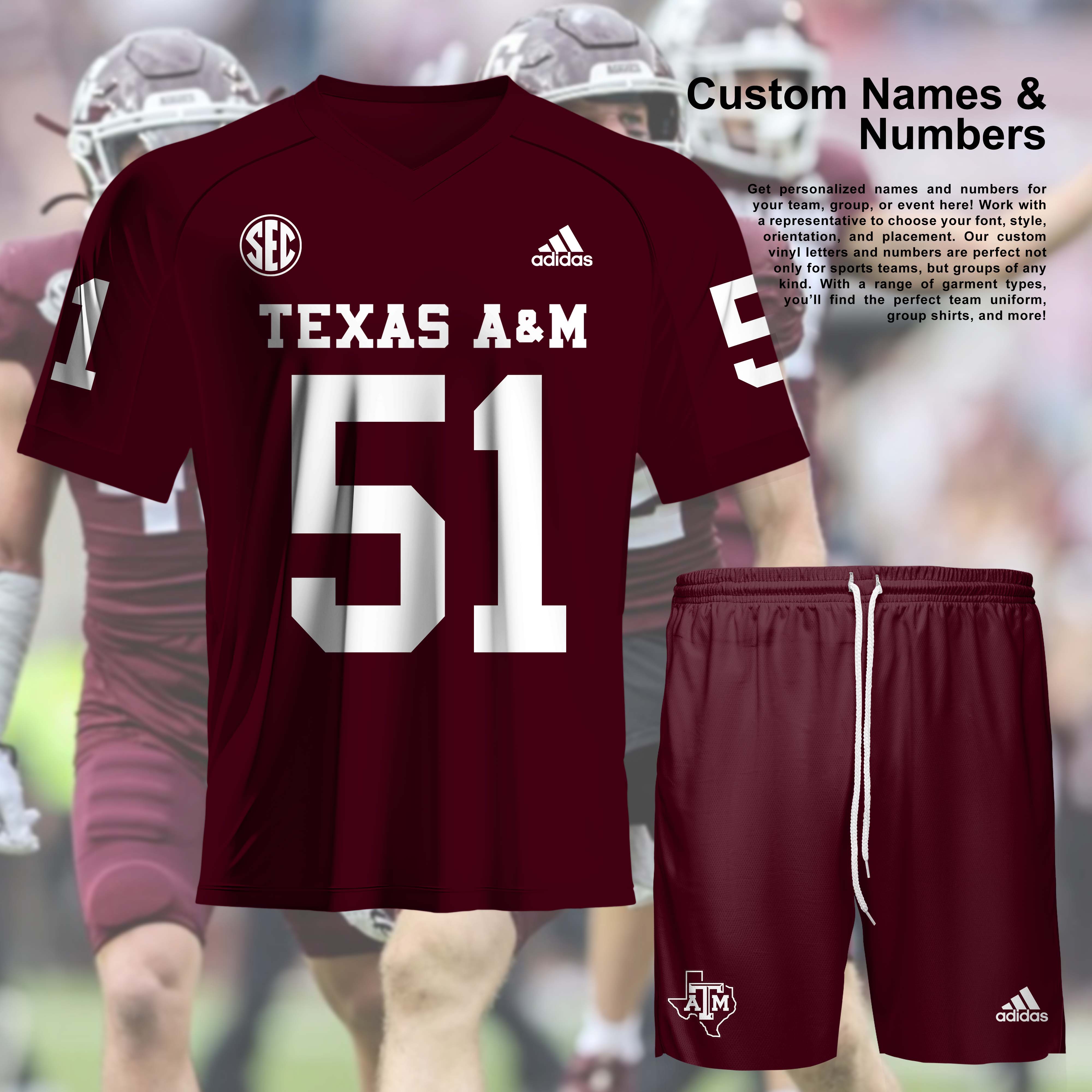 Texas A&M Aggies NCAA Team Short T-Shirt PT57256