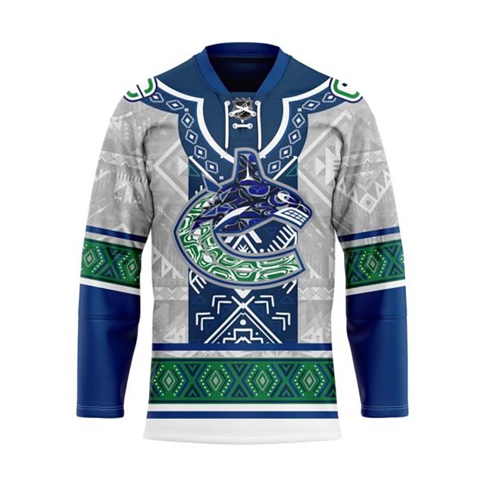 Vancouver Canucks Personalized NHL Jersey Style Hoodie PT56947