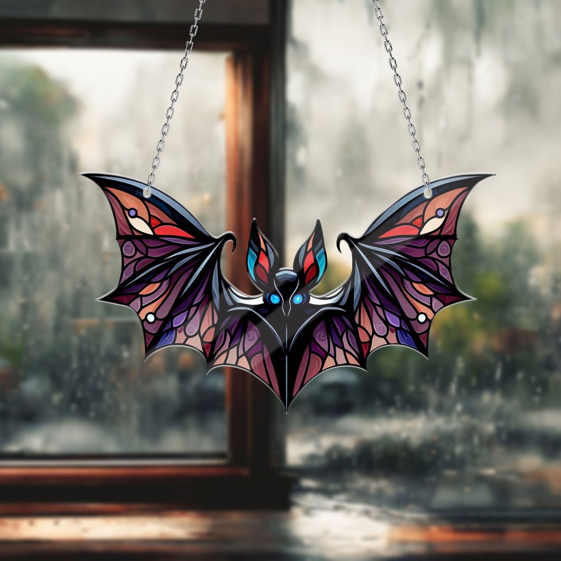 Gothic Bat Acrylic Window Hanging