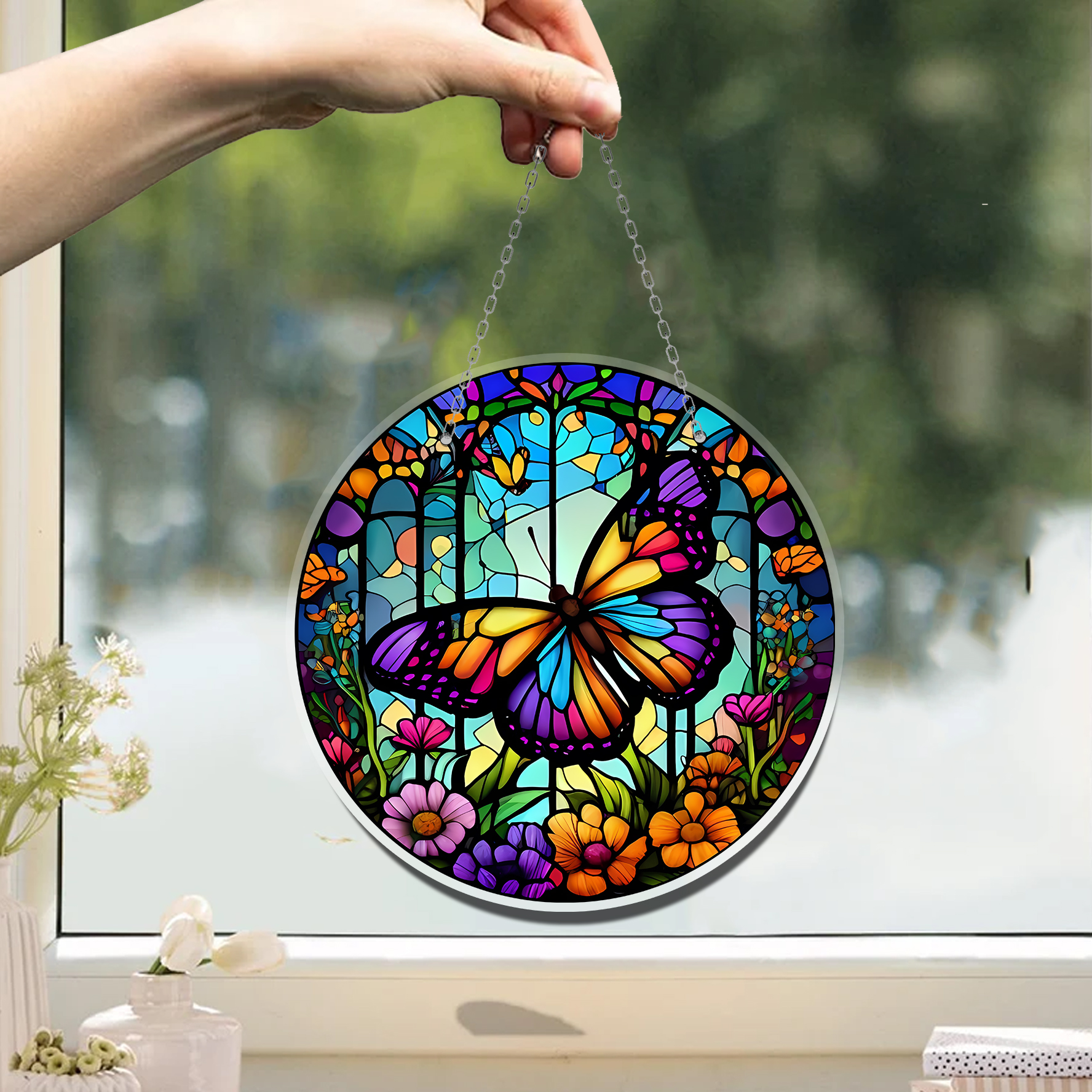 Butterfly Colorful Acrylic Window Hanging
