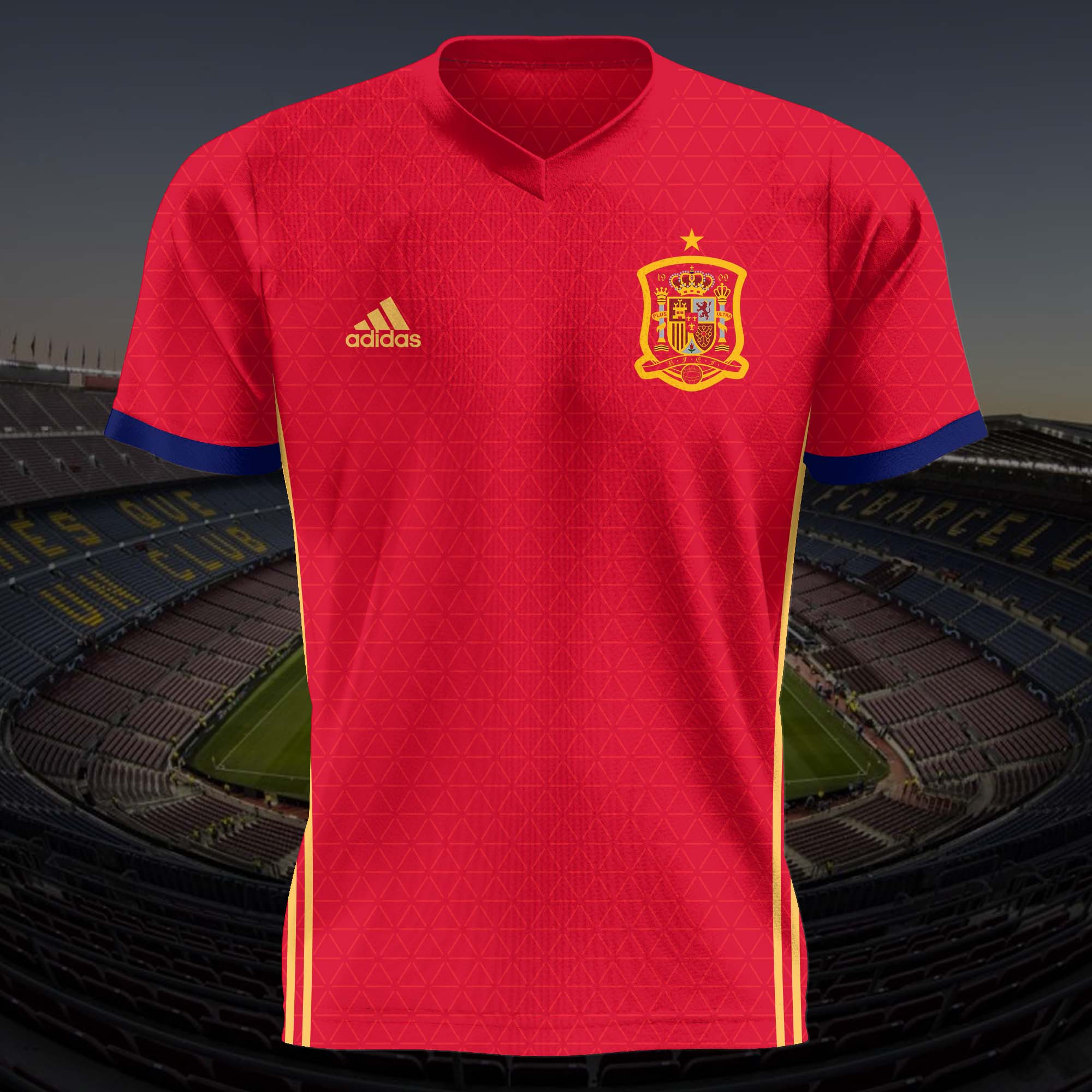 Spain 2016 Home Retro Shirt PT57383