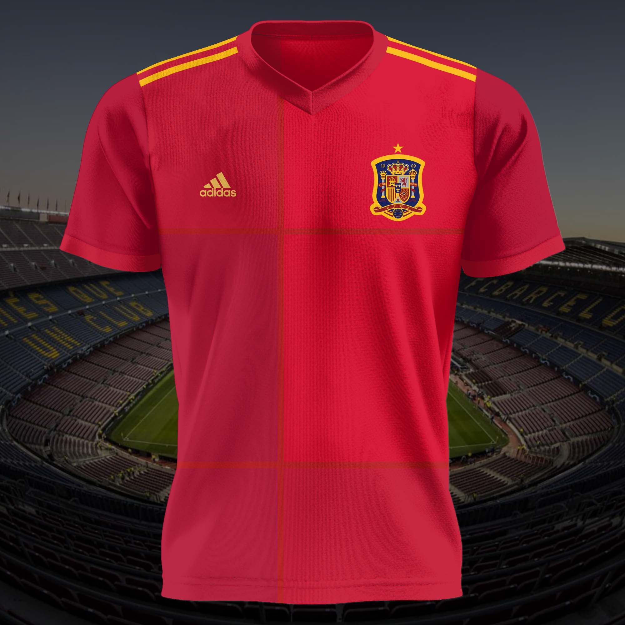 Spain 2020 Home Retro Shirt PT57384