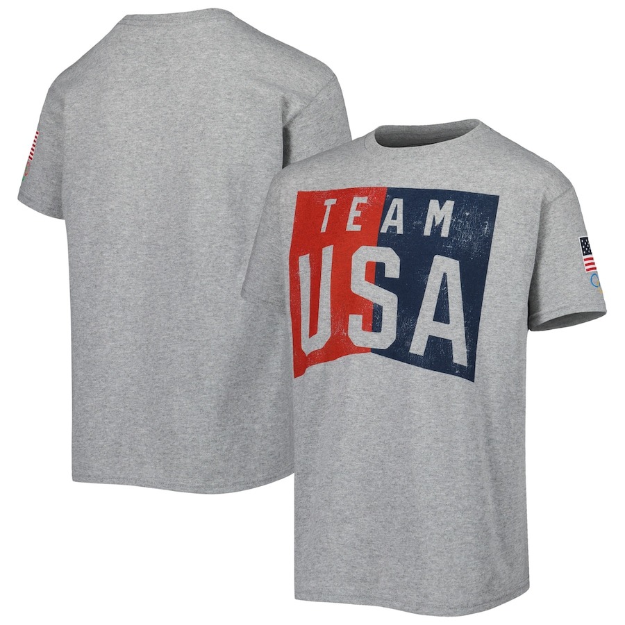 Team USA Logo T-Shirt - Heather Gray PT57393