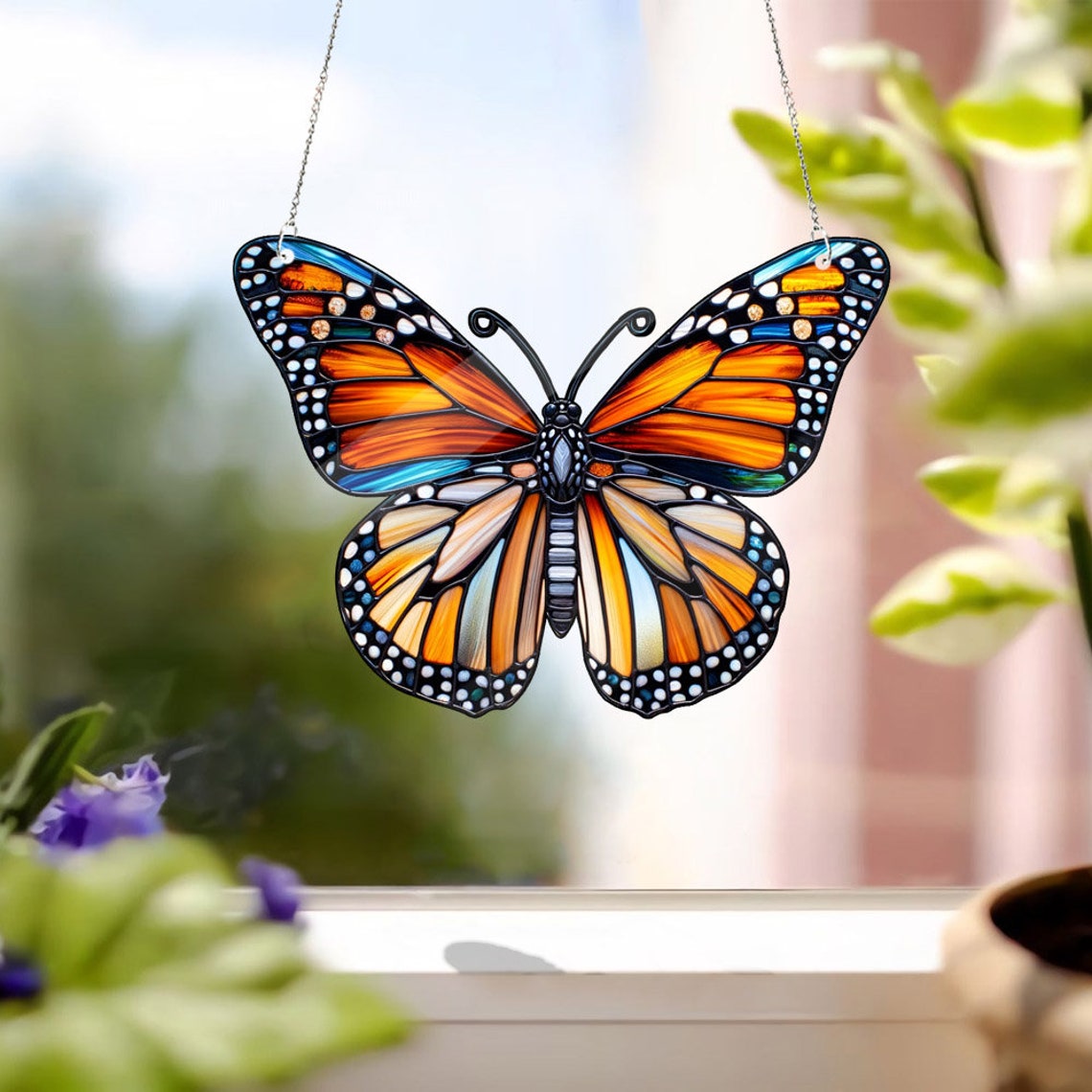 Monarch butterfly Acrylic Window Hanging