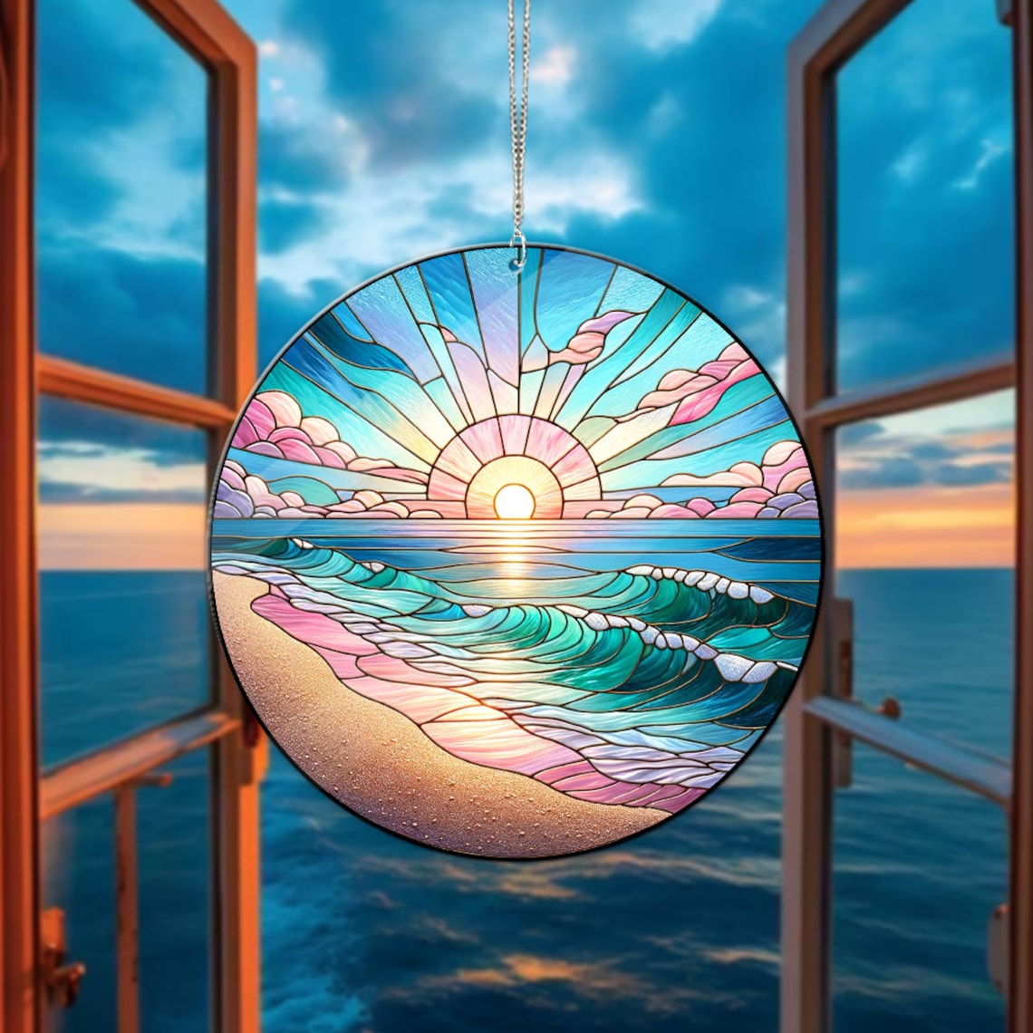 Sunrise On The Beach Acrylic Window