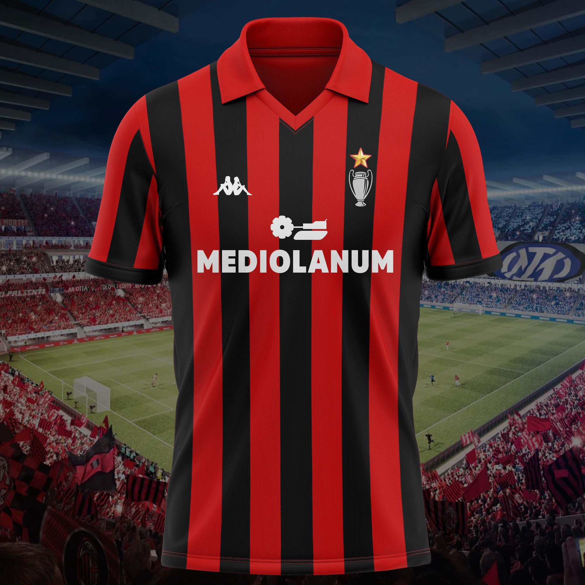 1988-89 Milan Home Kit Retro Shirt PT57449