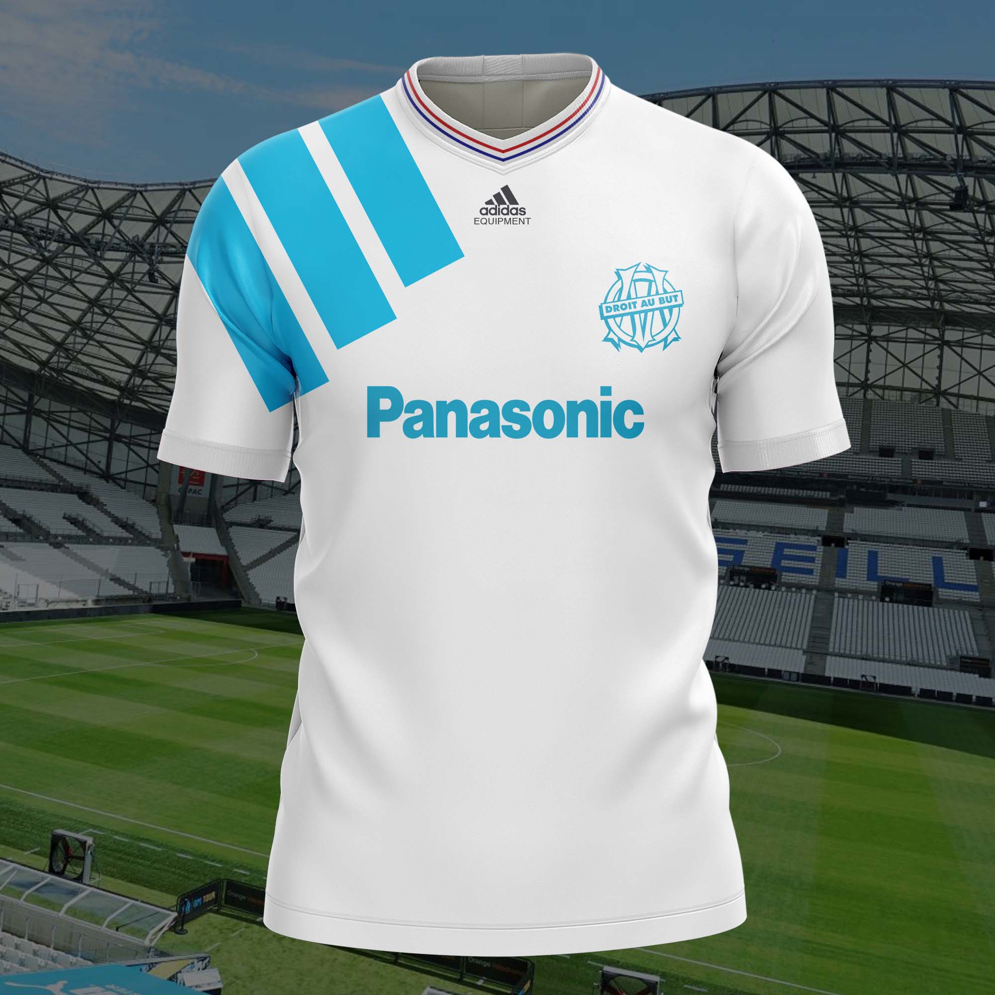 1992-93 Marseille Home Kit Retro Shirt PT57455