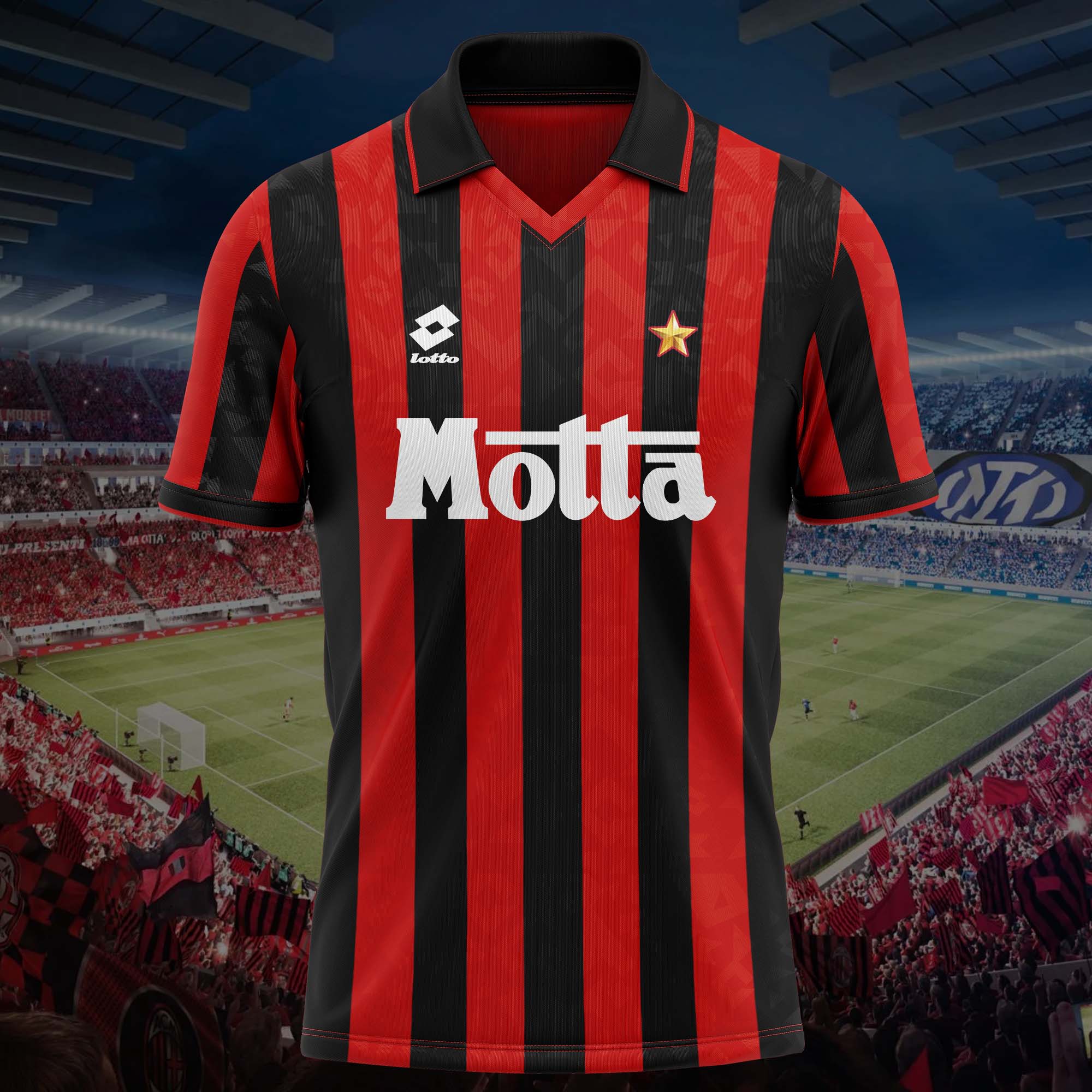 1993-94 Milan Home Kit Retro Shirt PT57457