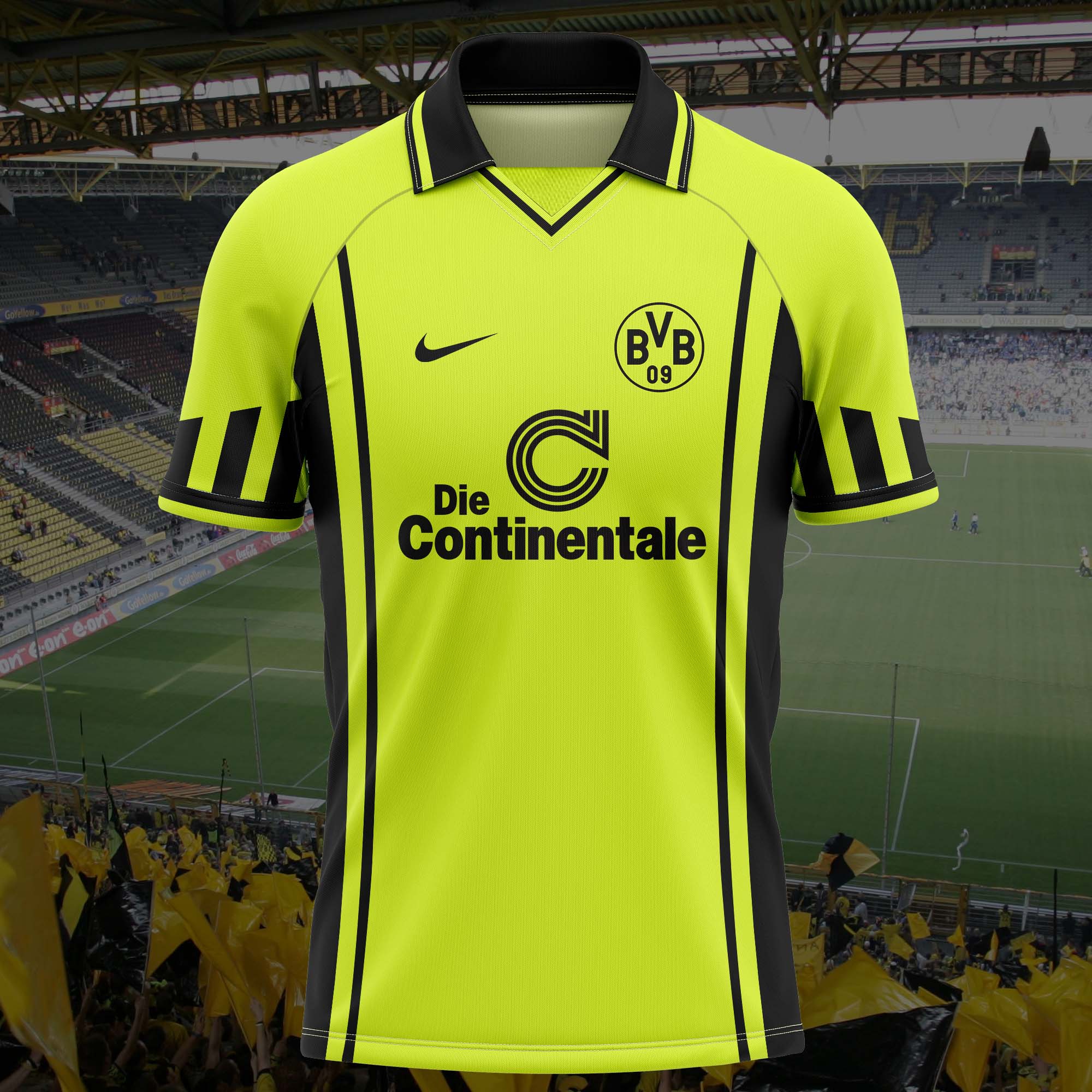 1996-97 Borussia Dortmund Home Kit Retro Shirt PT57464