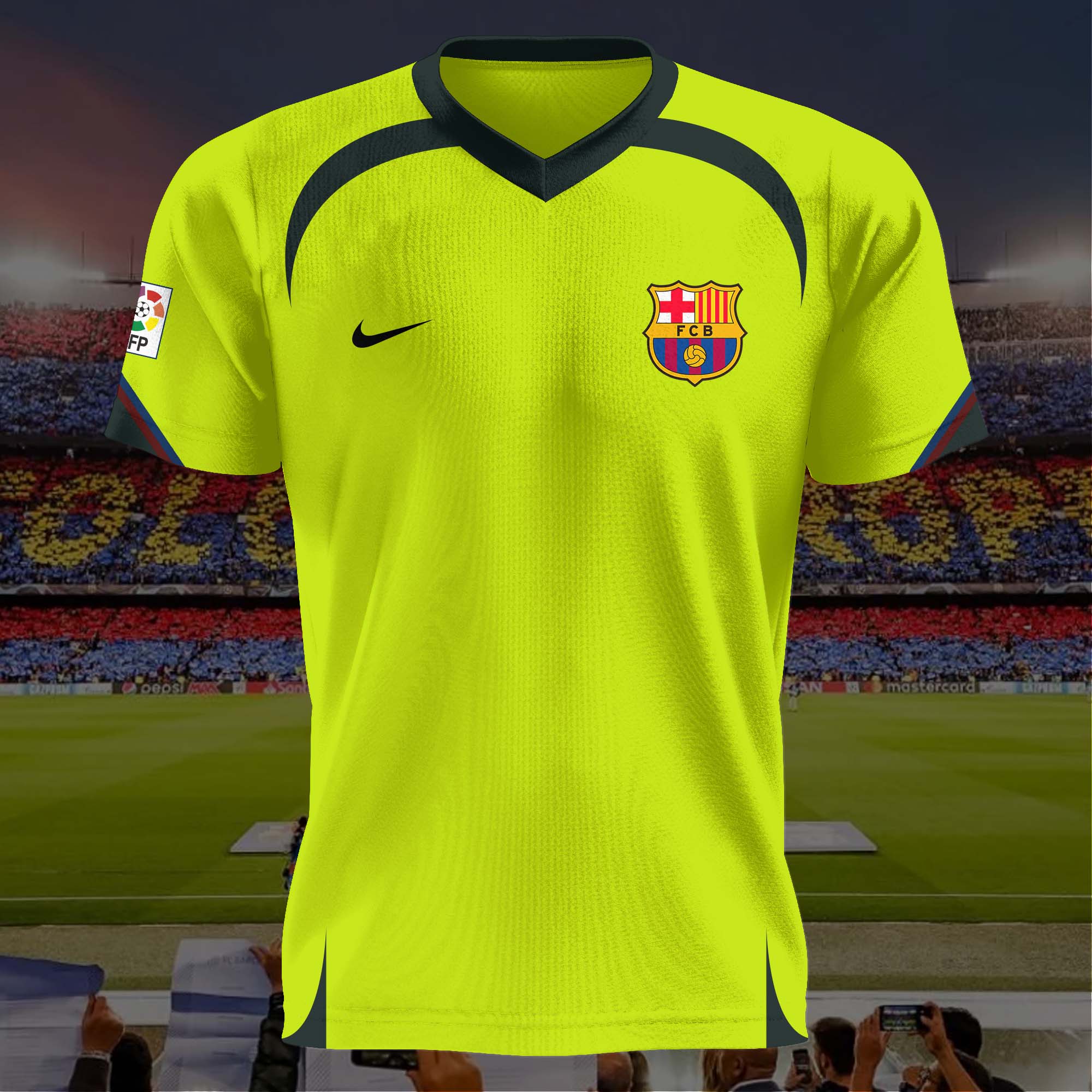 2005-06 Barcelona Away Kit Retro Shirt PT57478