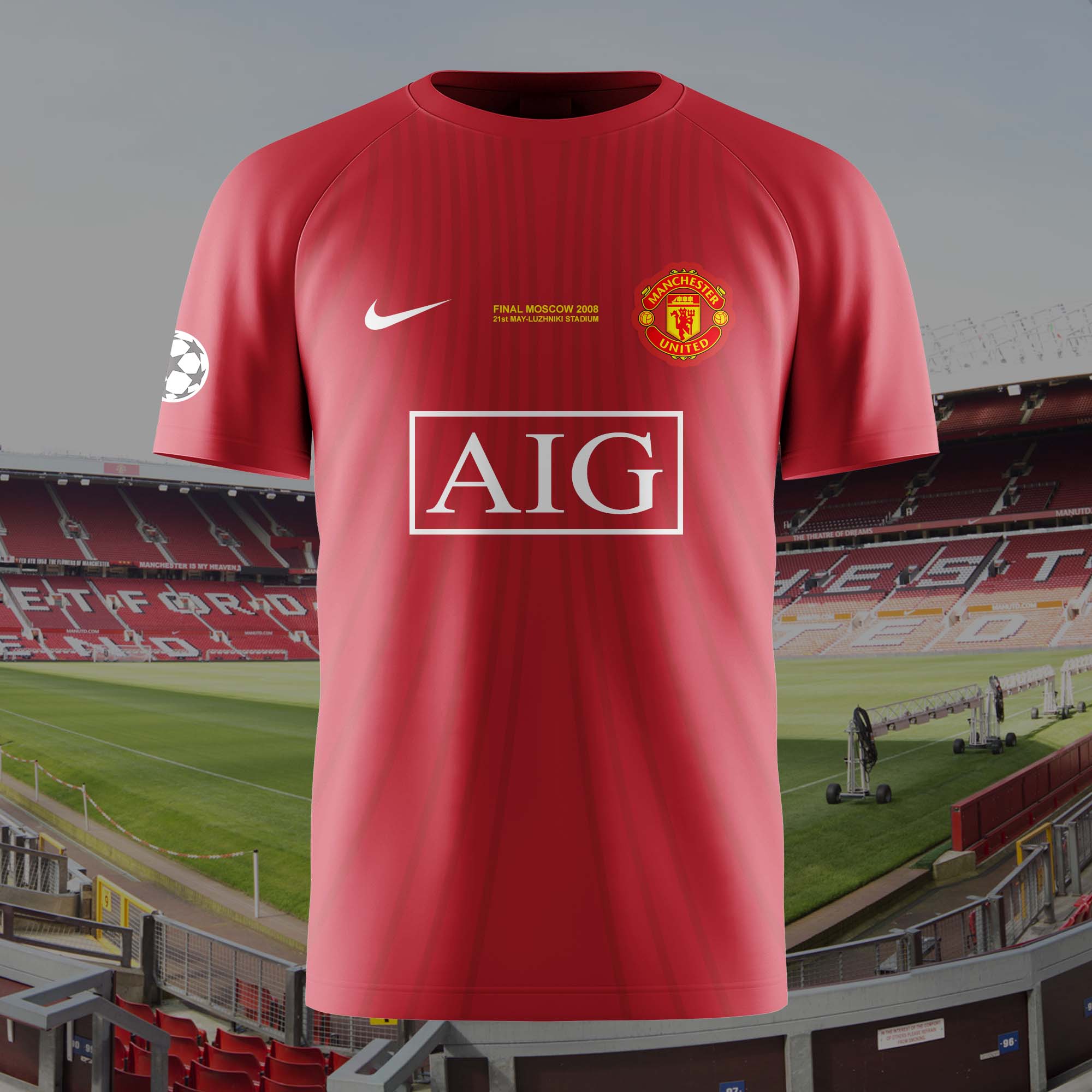 2007-08 Manchester United Champions League Final Retro Shirt PT57482