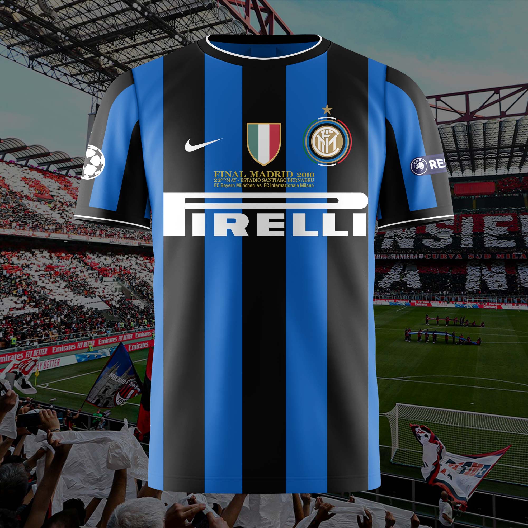 2009-10 Inter Milan Champions League Final Retro Shirt PT57488