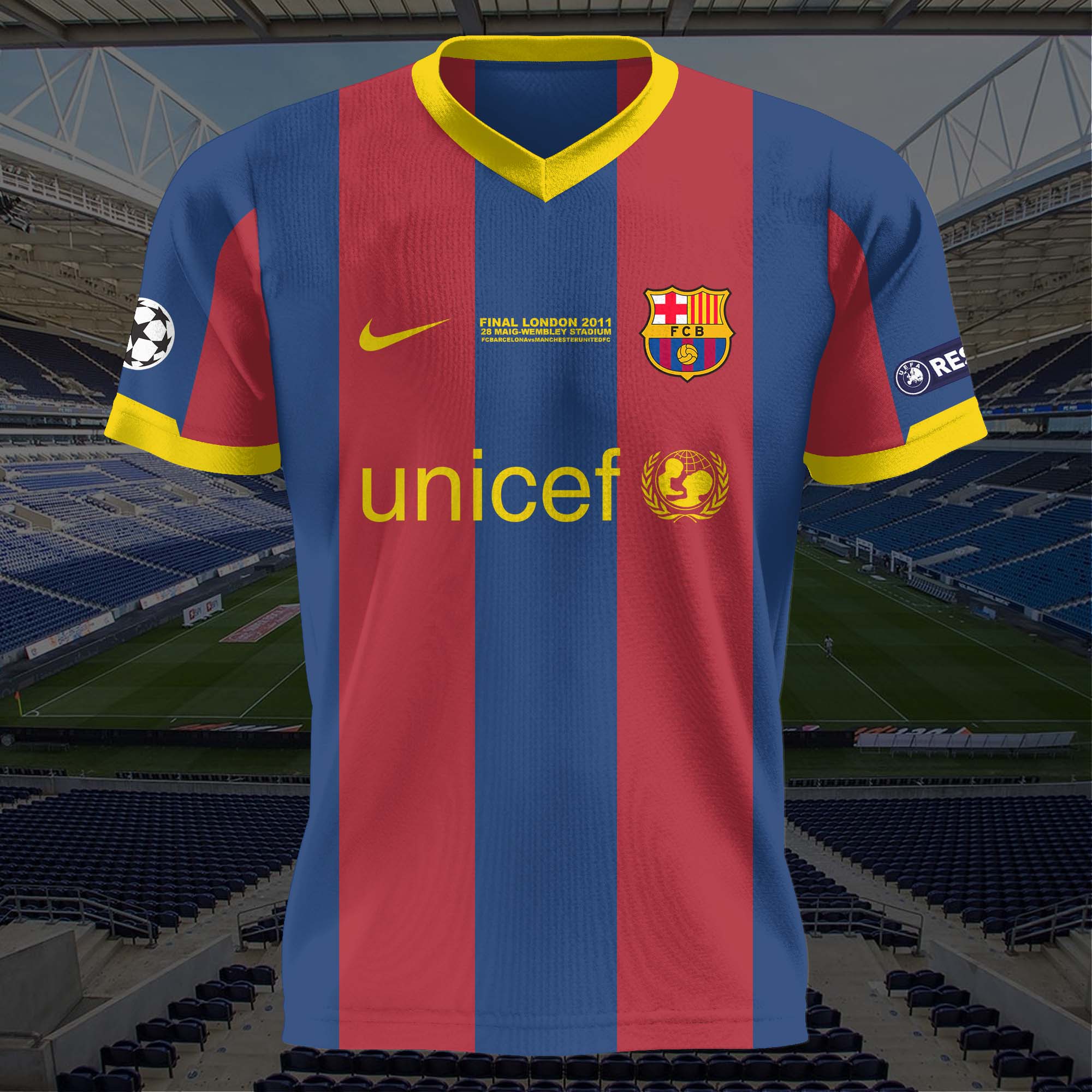 2010-11 Barcelona Champions League Final Retro Shirt PT57490