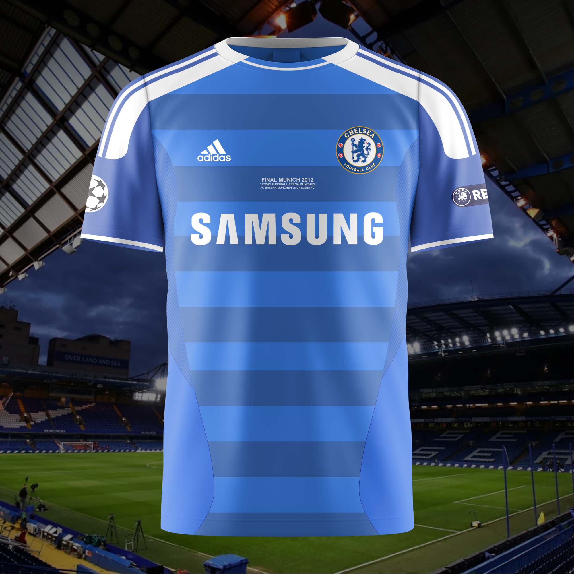 2011-12 Chelsea Champions League Final Retro Shirt PT57491