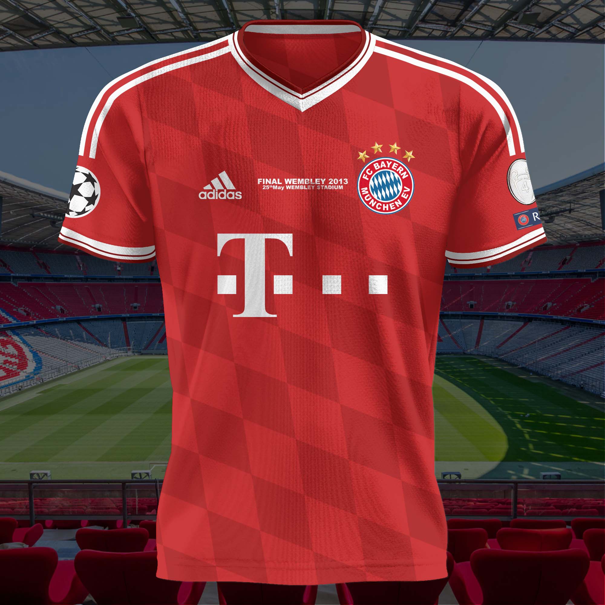 2012-13 Bayern Munich Champions League Final Retro Shirt PT57493