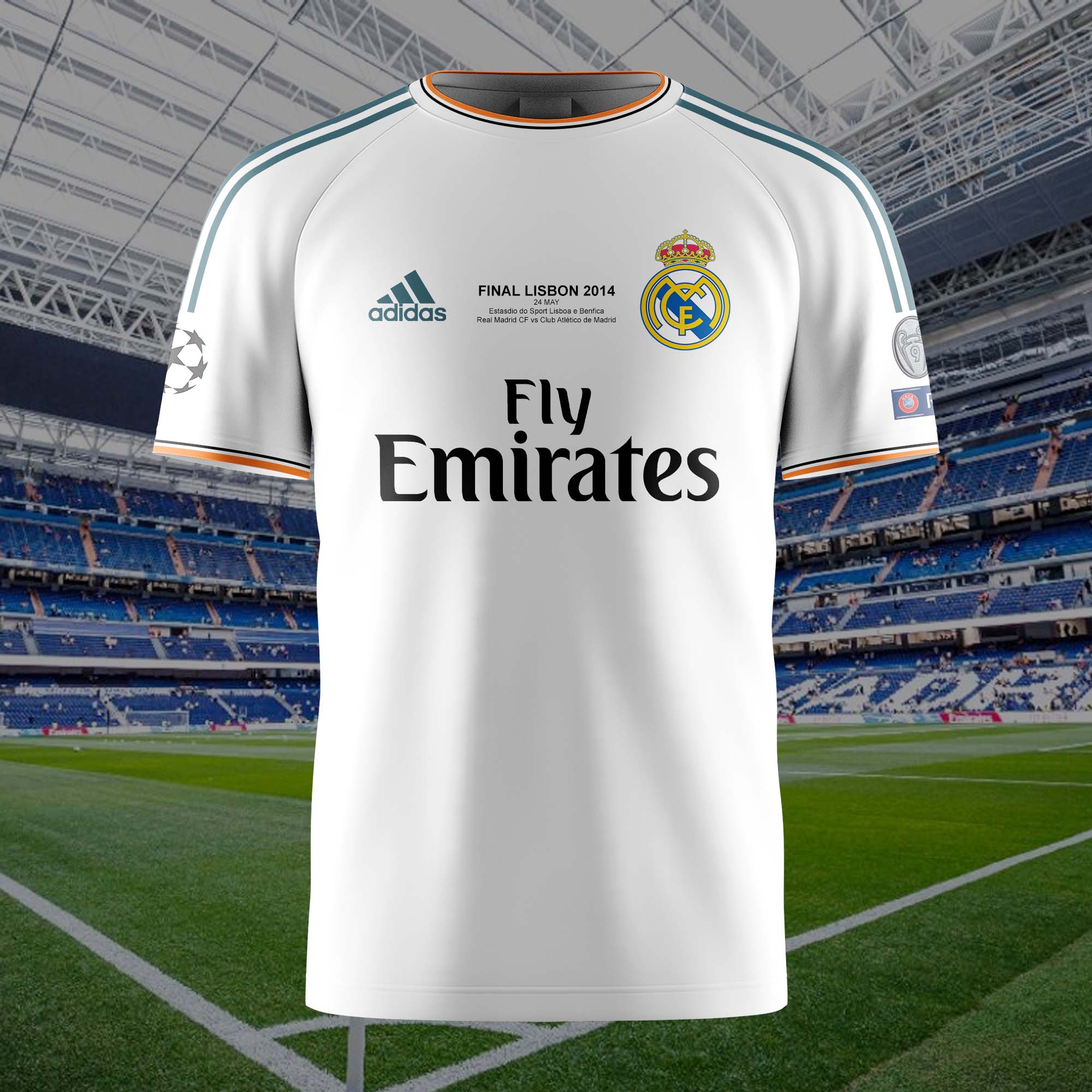 2013-14 Real Madrid Champions League Final Retro Shirt PT57496