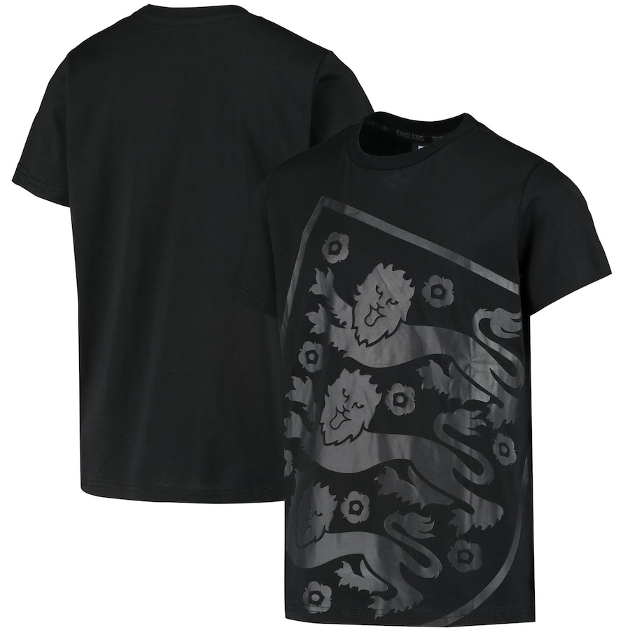 England Tonal Large Logo T-Shirt - Black PT57508