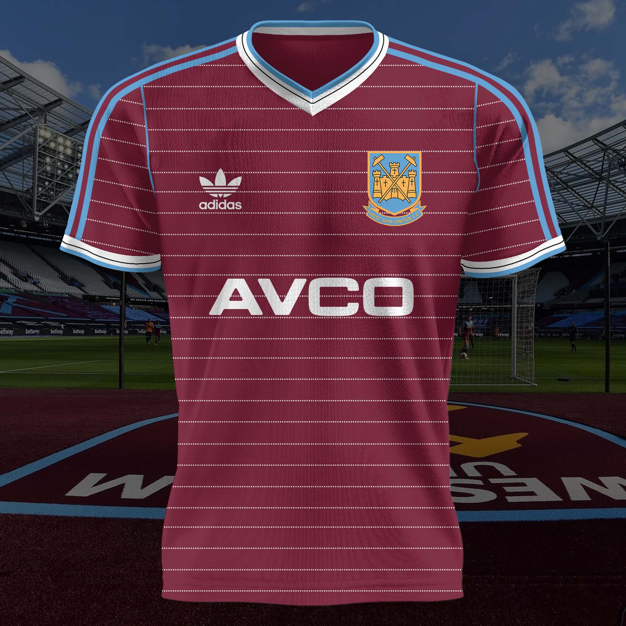 West Ham 1986-87 Home Kit Retro Shirt PT57418