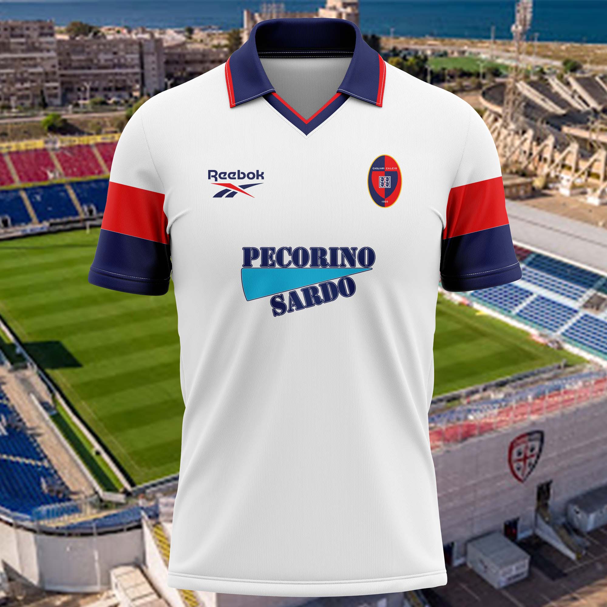 Cagliari Calcio 1996-97 Away Kit Retro Shirt PT57210