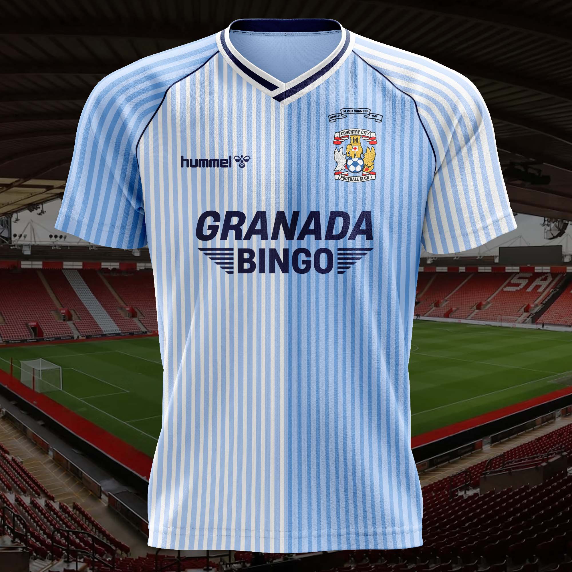 Coventry City 1987-88 Home Kit Retro Shirt PT57228