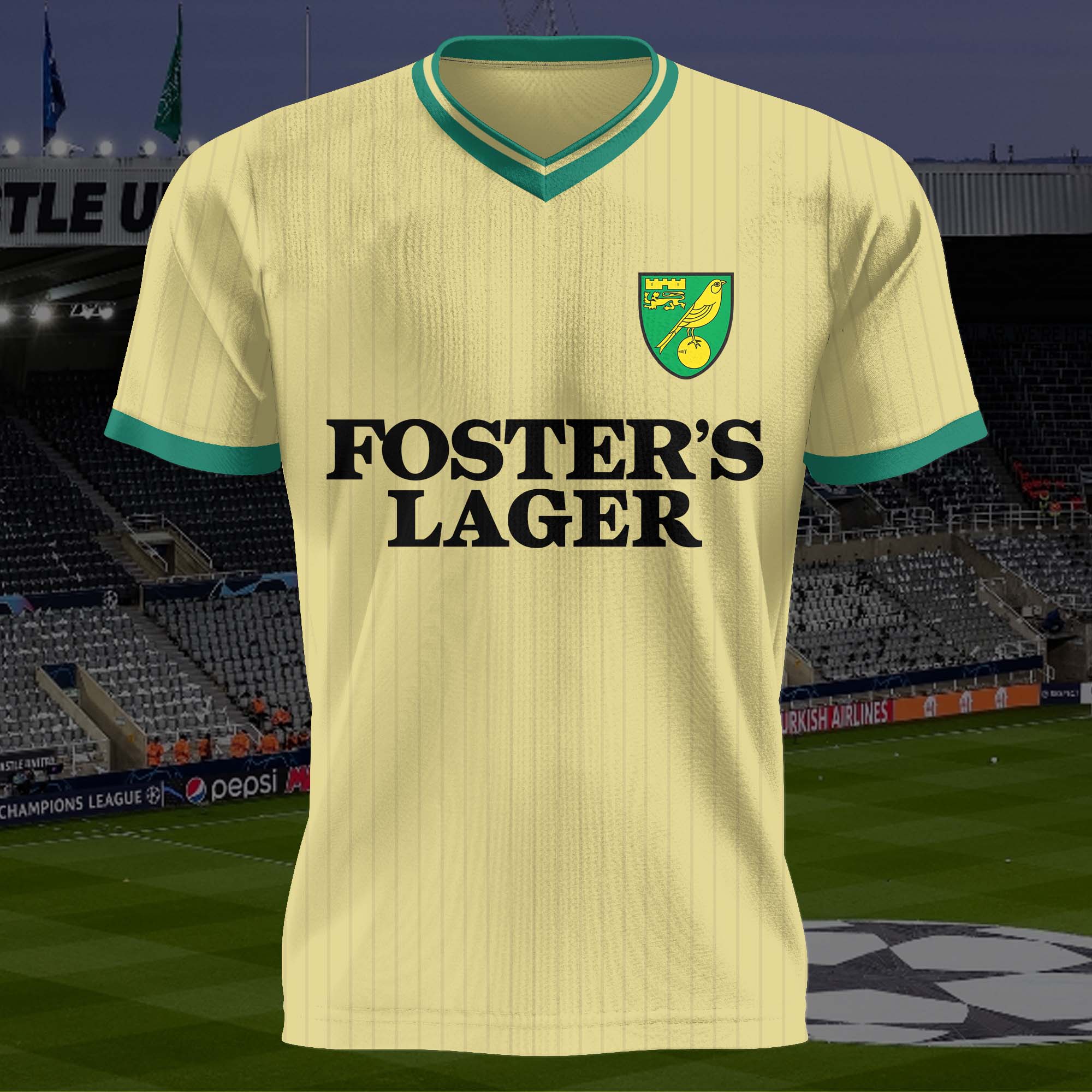 Norwich City 1987-88 Home Kit Retro Shirt PT57235