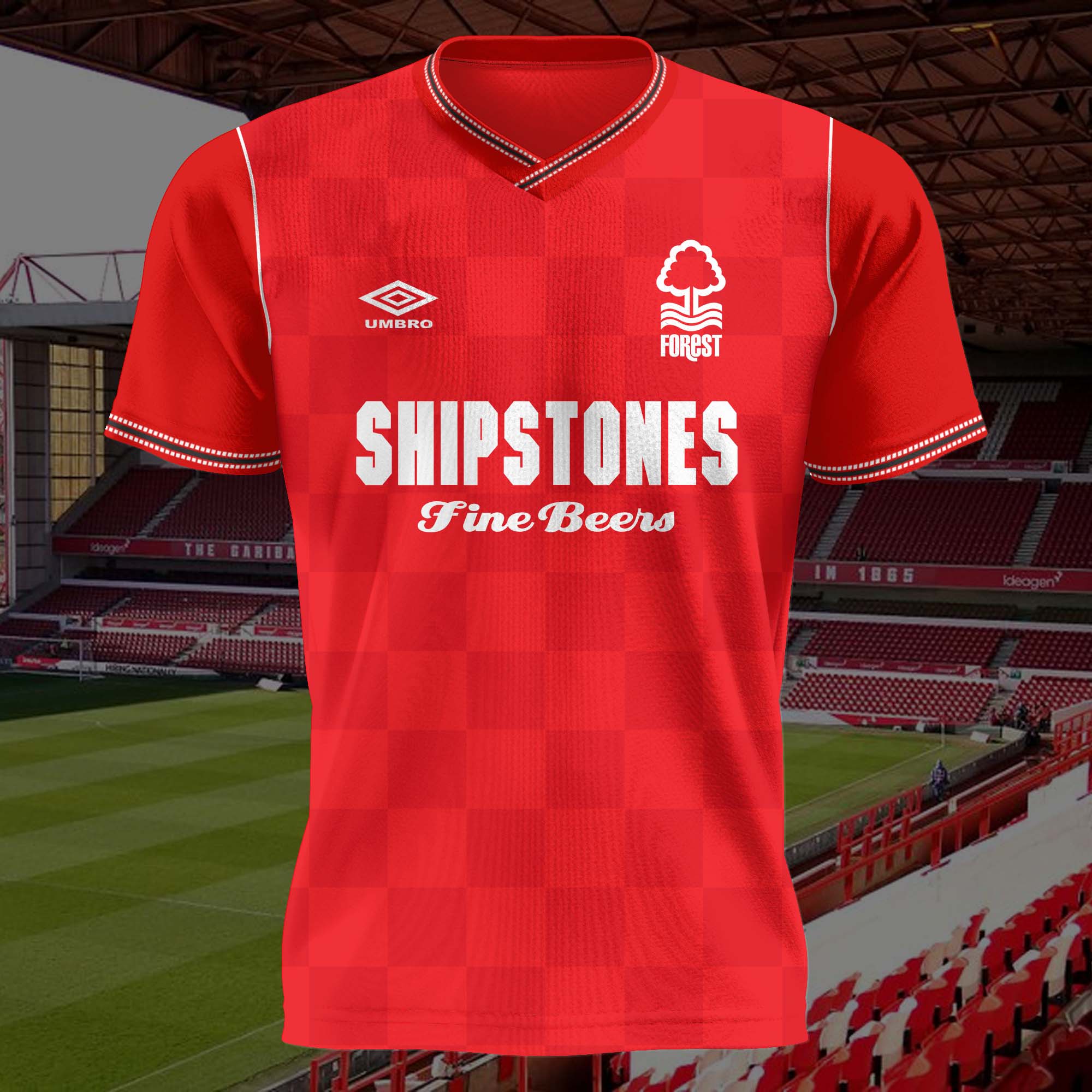 Nottingham Forest 1987-88 Home Kit Retro Shirt PT57236