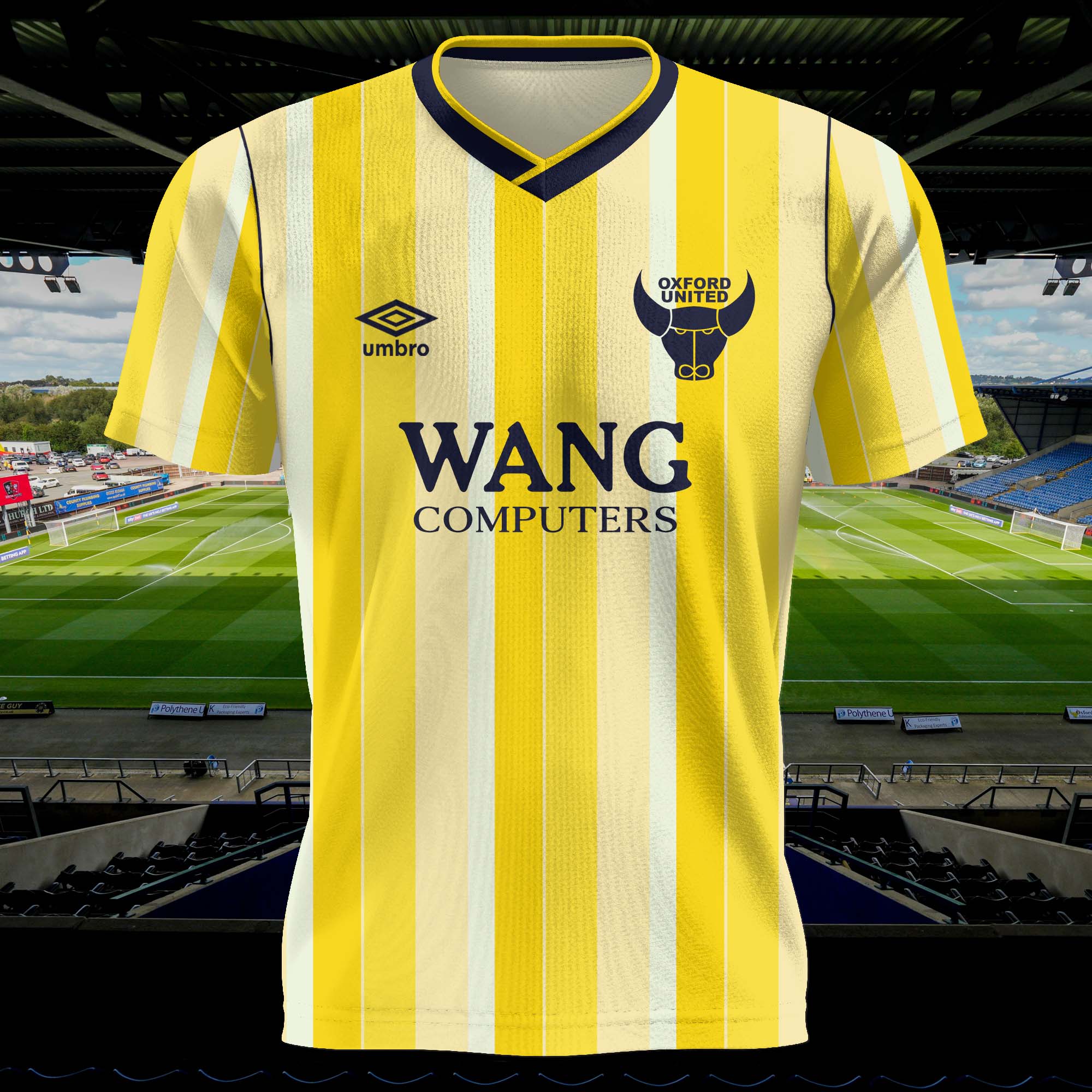 Oxford United 1987-88 Home Kit Retro Shirt PT57237