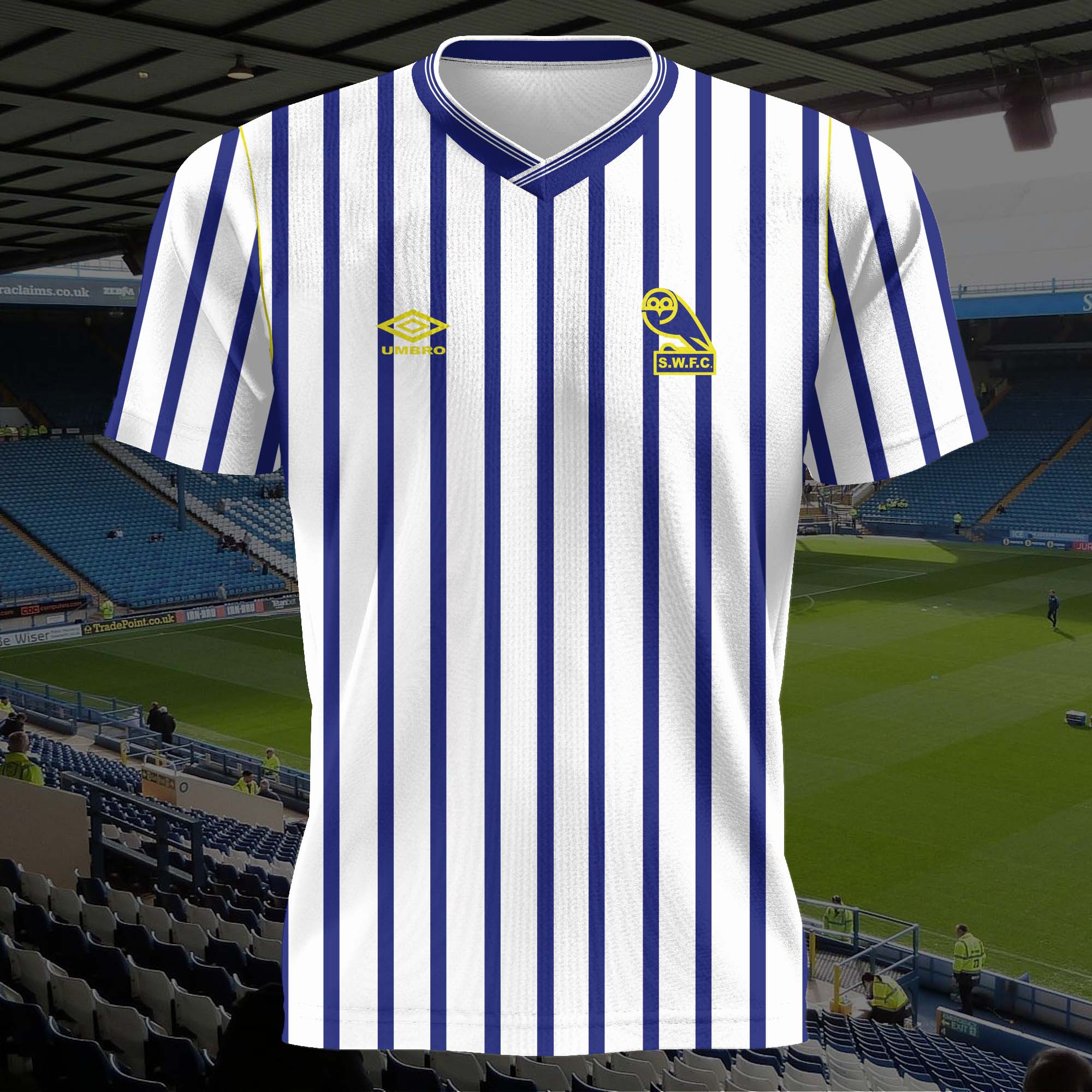 Sheffield Wednesday 1987-88 Home Kit Retro Shirt PT57240