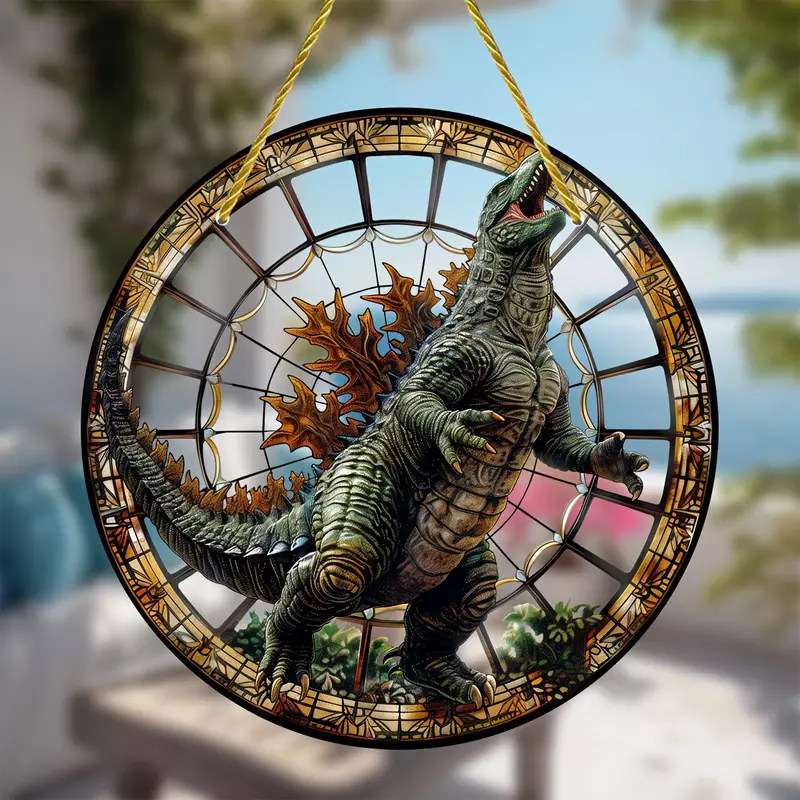 Godzilla Walk ACRYLIC Window hanging, Godzilla lovers, Movie gift, Home Decor , Gift For Home