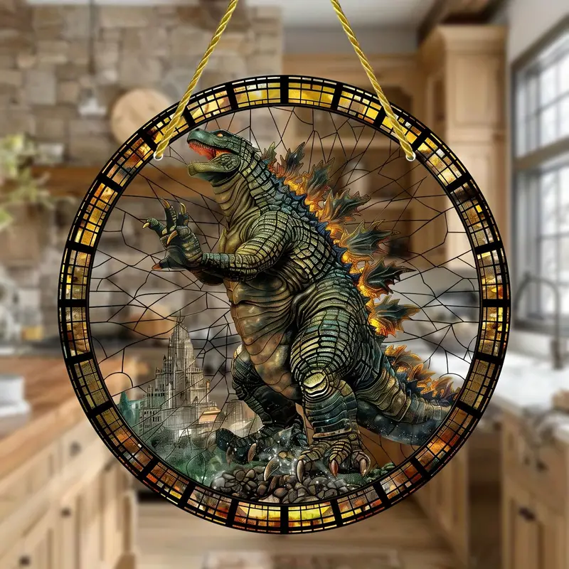 Godzilla Fight ACRYLIC Window hanging, Godzilla lovers, Movie gift, Home Decor , Gift For Home