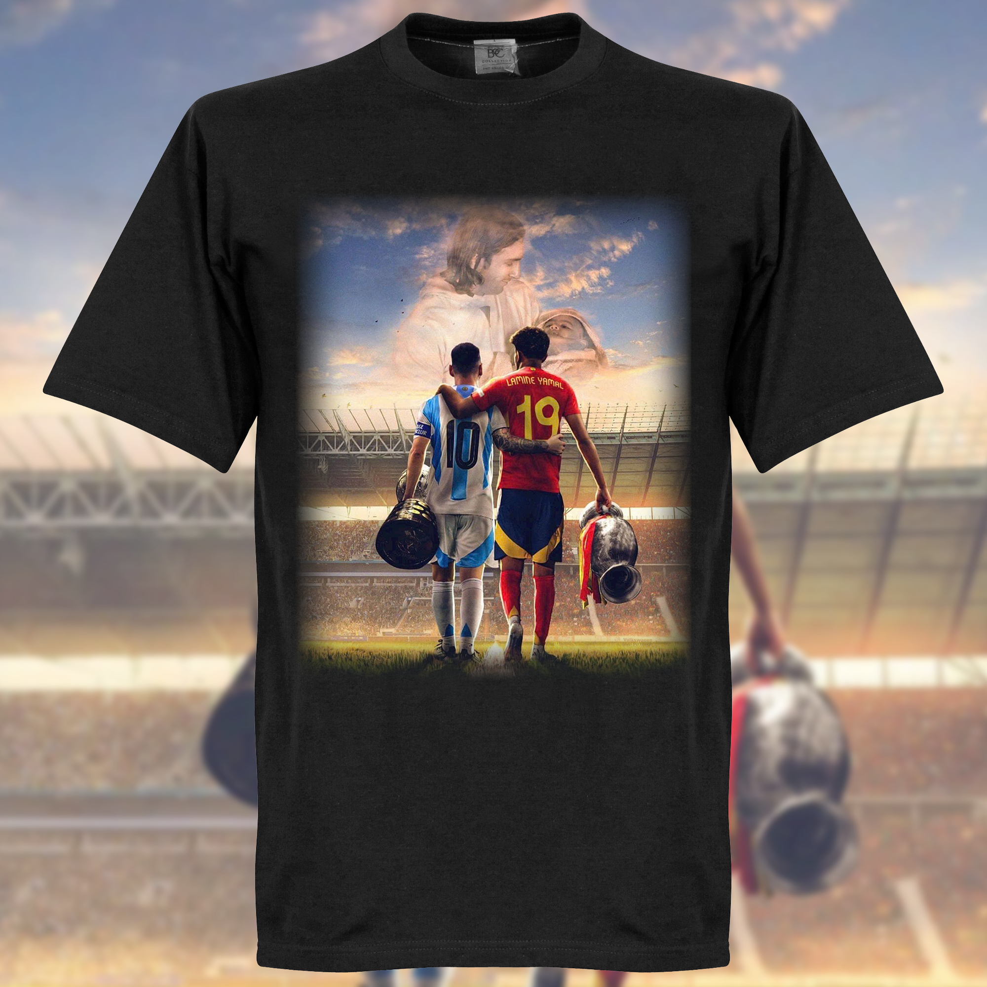 Lionel Messi with Lamine Yamal Fan T-Shirt PT57259