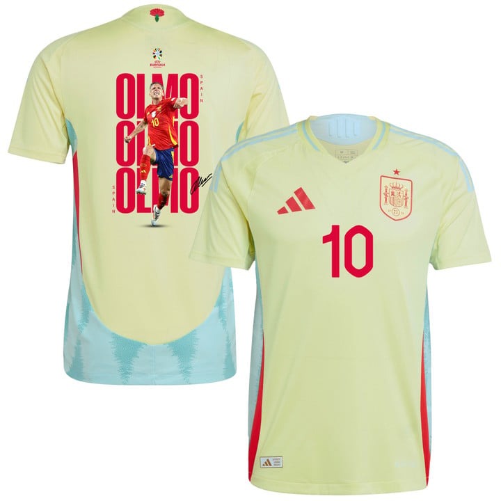 Dani Olmo 10 Special Spaniards Spain National Team 2024 Away Men Jersey - Yellow PT57263