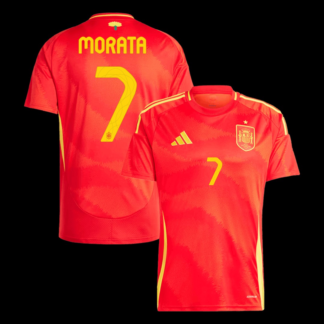 Spain Home Stadium Shirt 2024 – Morata #7 PT57399 (Copy)