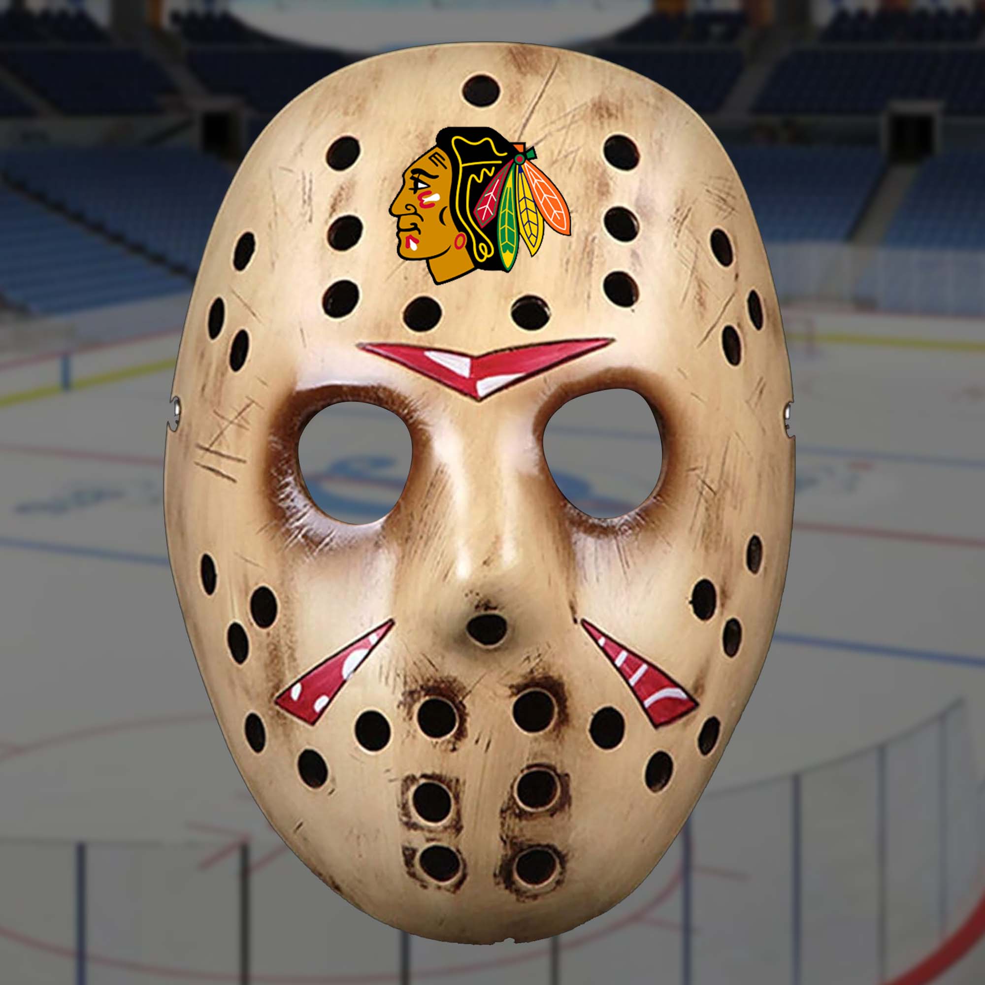 Chicago Blackhawks Team Neca Friday the 13th Mask PT57291