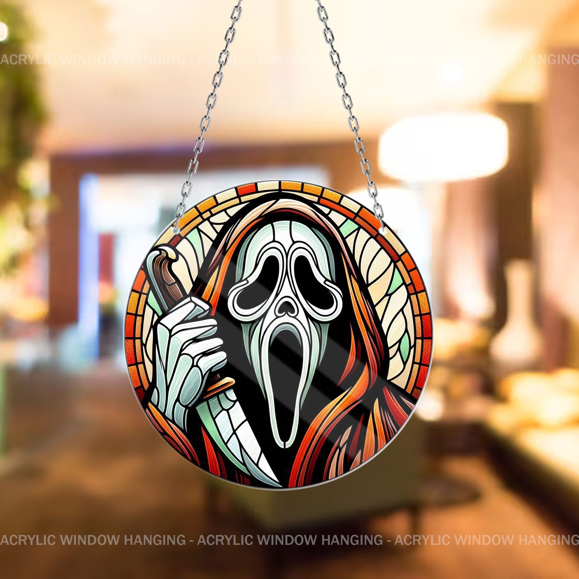 Ghostface Halloween Acrylic Window hanging