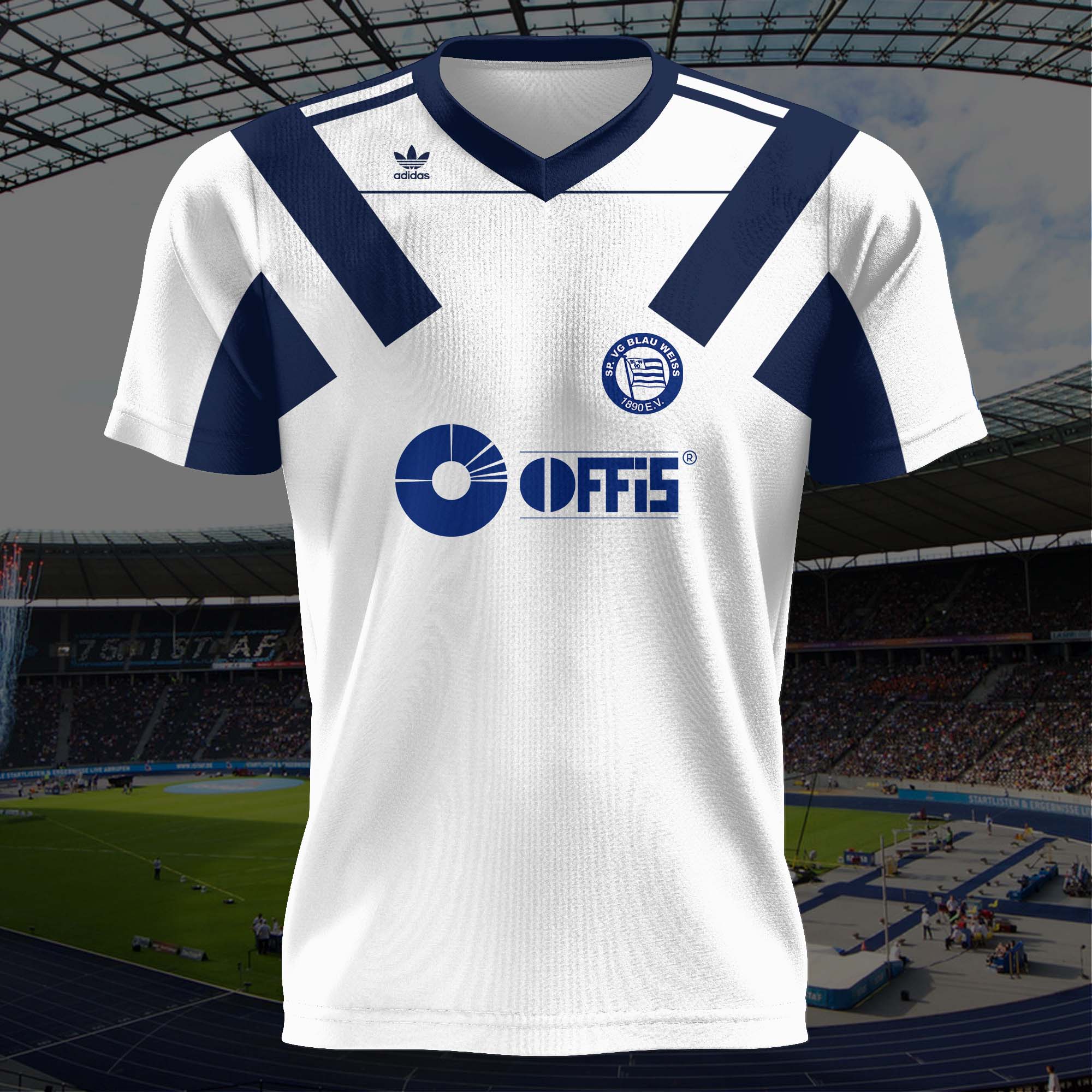 Blau-Weiß Berlin 1991-92 Home Kit Retro Shirt PT57330