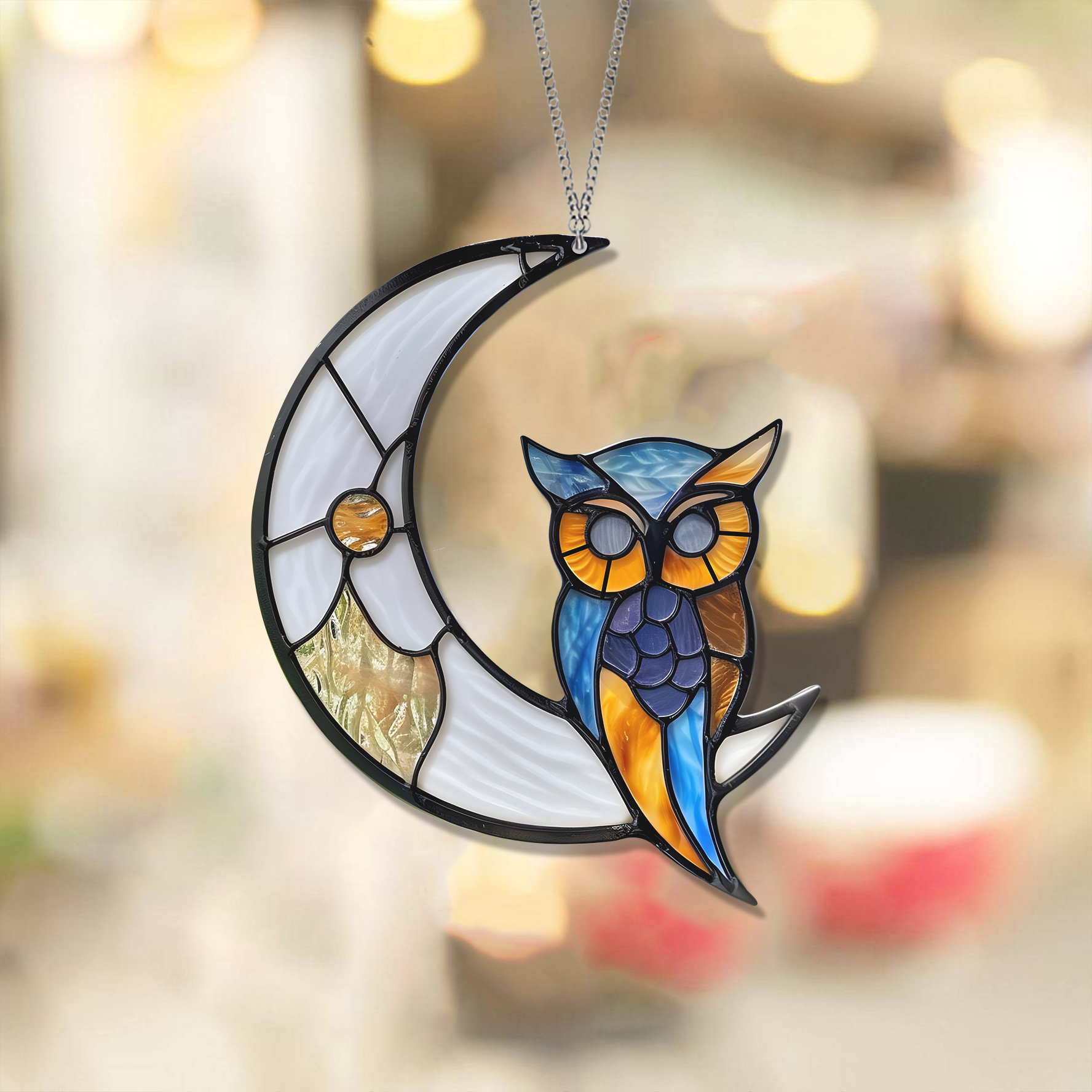 Owl Bird Moon Acrylic Window