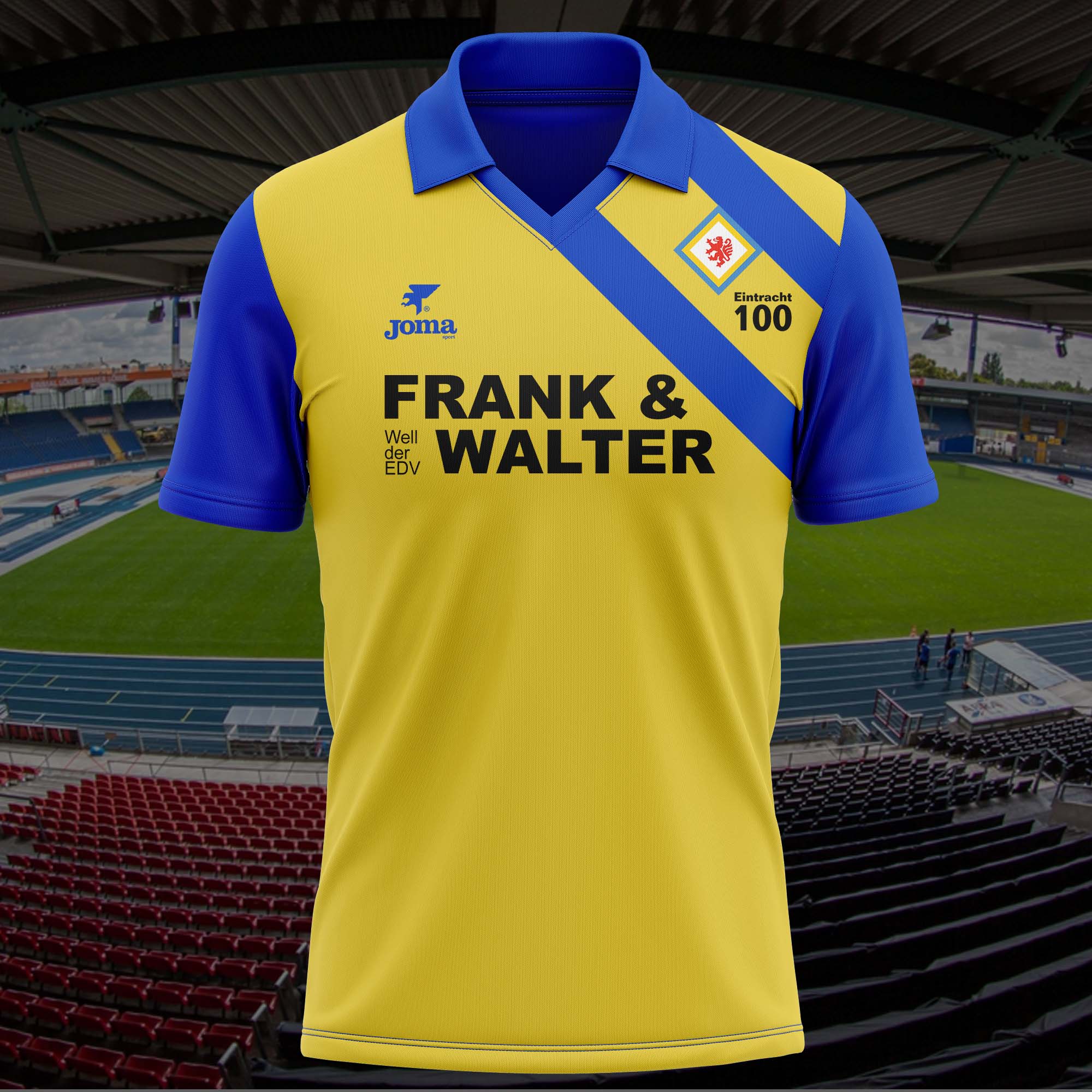 Eintracht Braunschweig 1992-93 Home Kit Retro Shirt PT57348