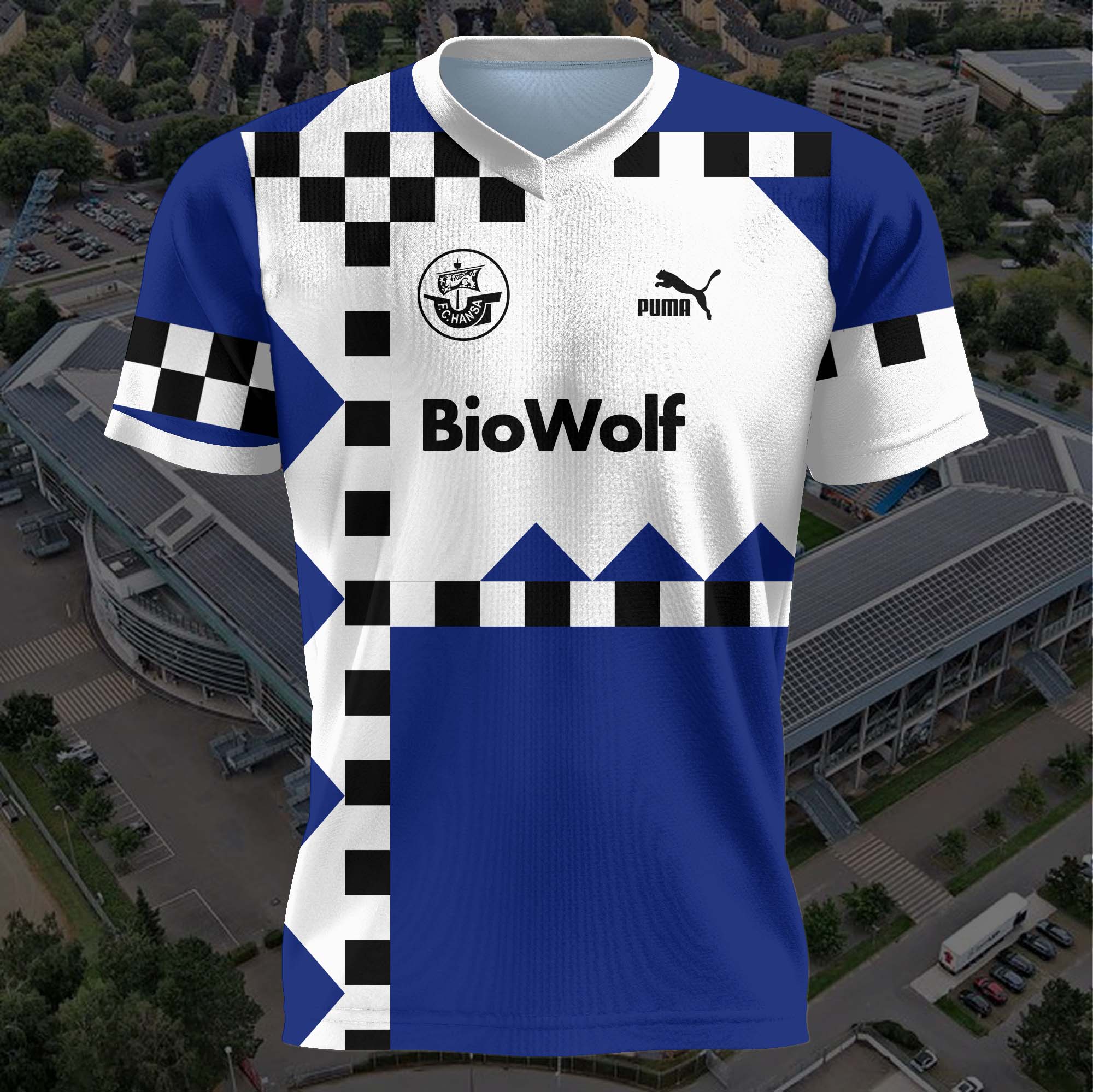 Hansa Rostock 1992-93 Home Kit Retro Shirt PT57354