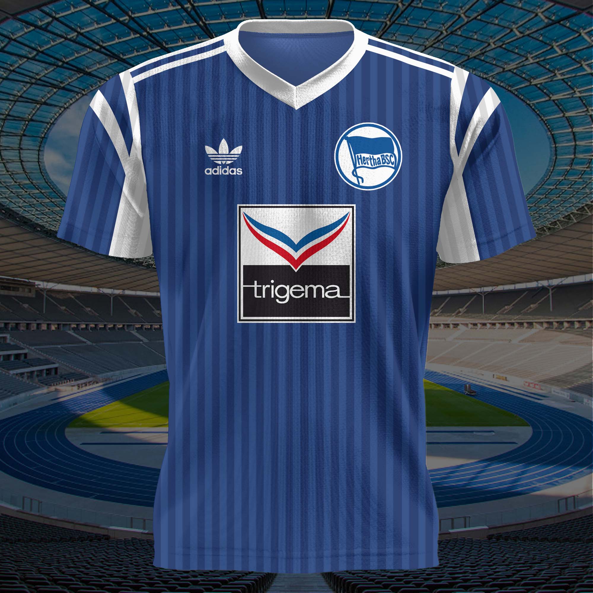 Hertha BSC 1992-93 Home Kit Retro Shirt PT57355